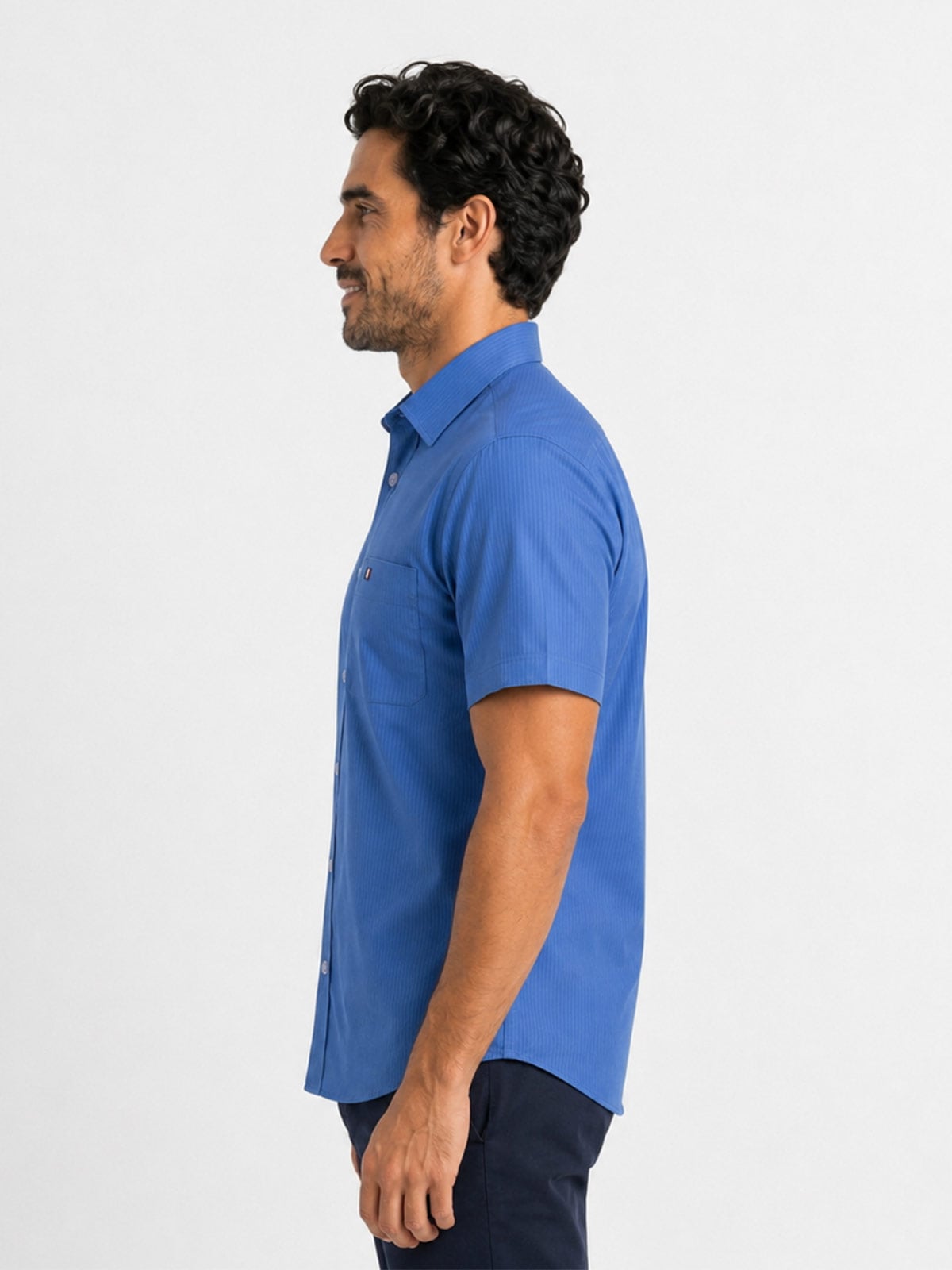CAMISA MANGA CORTA HOMBRE PIERRE CARDIN TESSUTO ITALY - 3