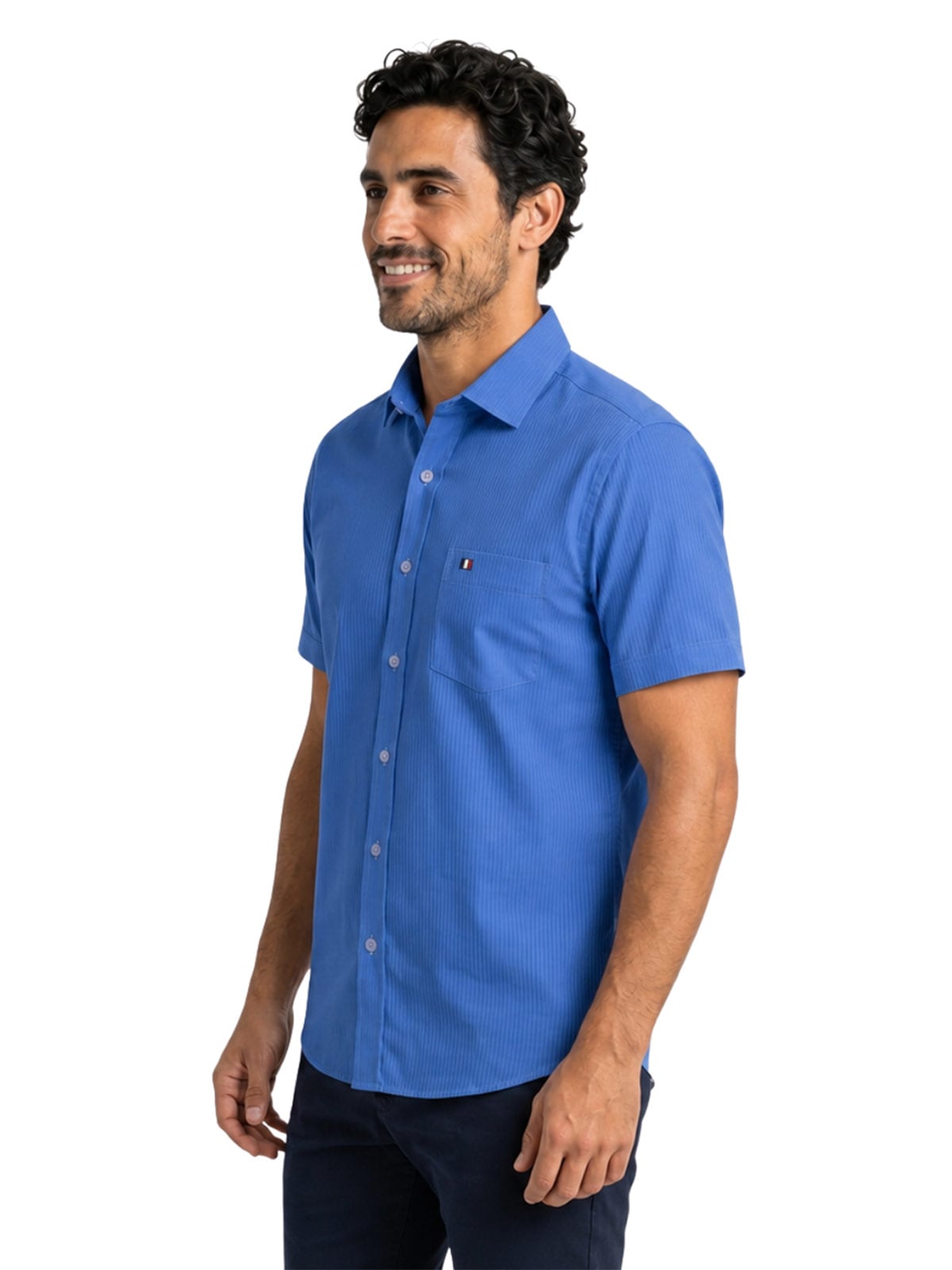 CAMISA MANGA CORTA HOMBRE PIERRE CARDIN TESSUTO ITALY - 4