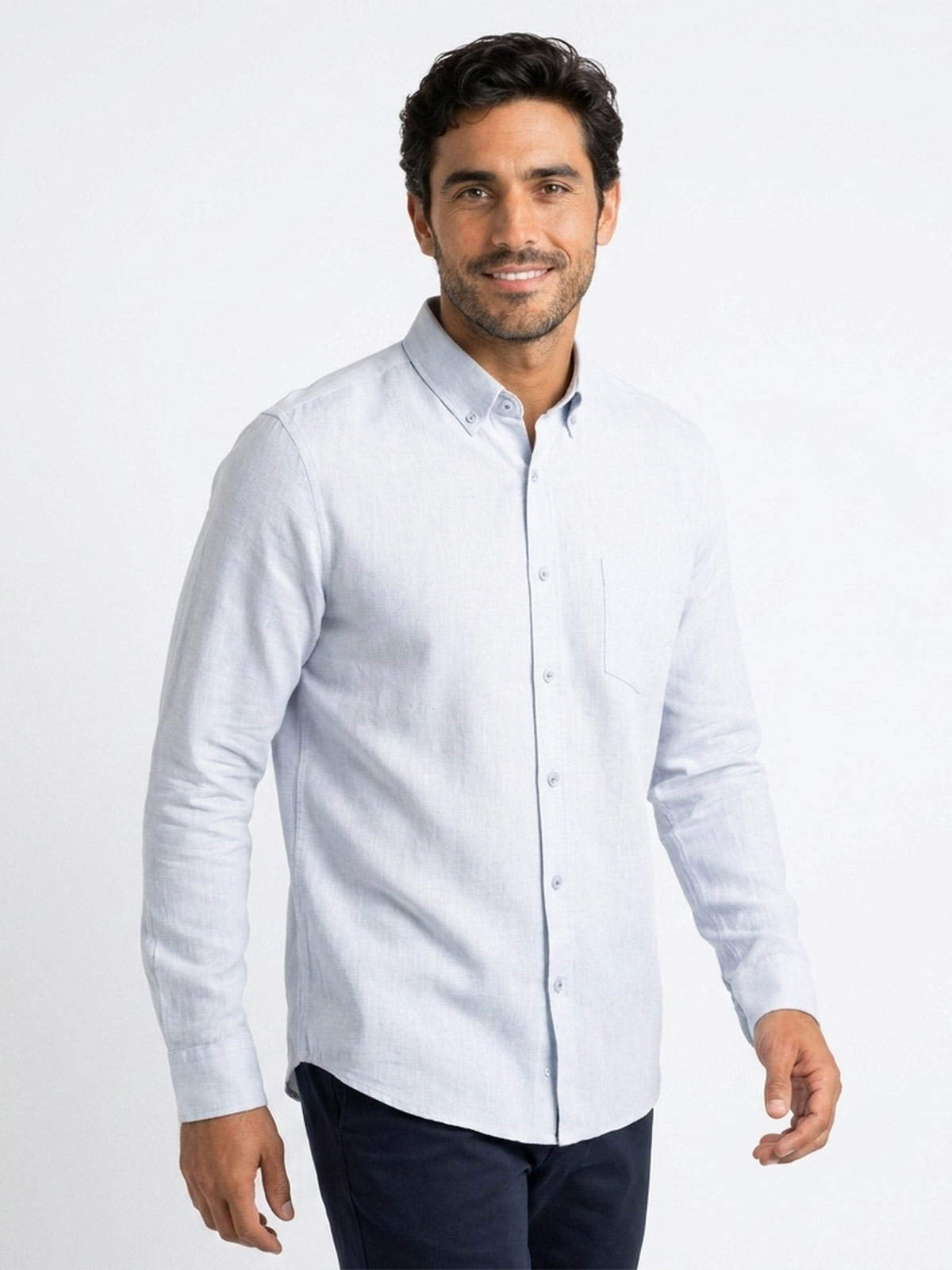 CAMISA MANGA LARGA HOMBRE PIERRE CARDIN LINO ITALY - 1