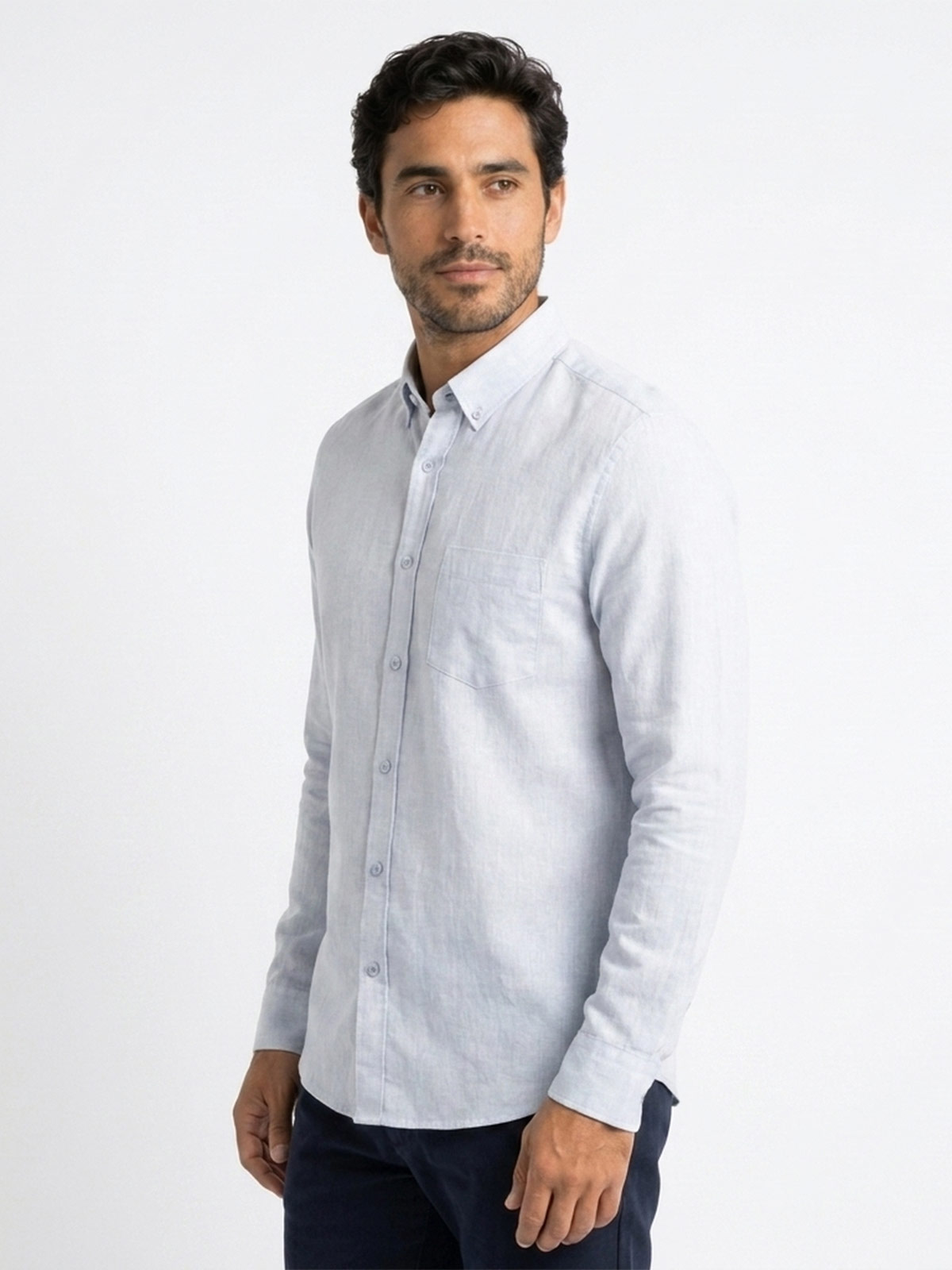 CAMISA MANGA LARGA HOMBRE PIERRE CARDIN LINO ITALY - 4