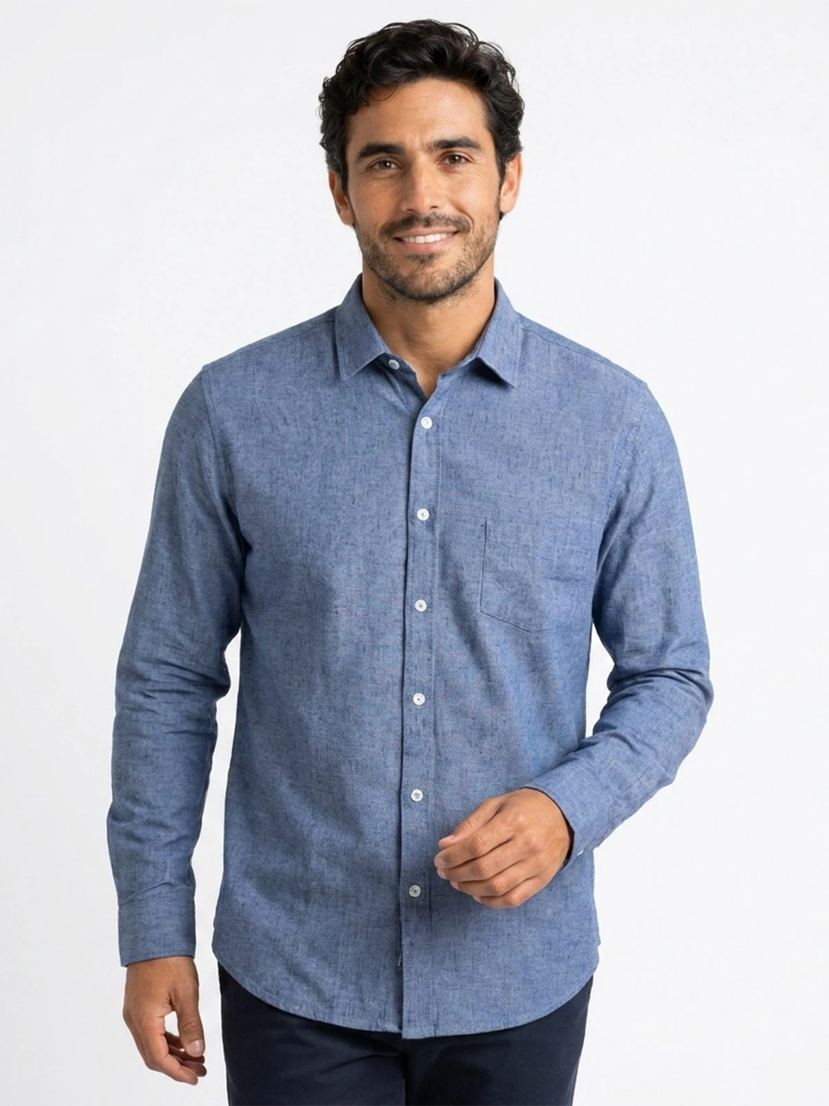 CAMISA MANGA LARGA HOMBRE PIERRE CARDIN LINO ITALY - 1