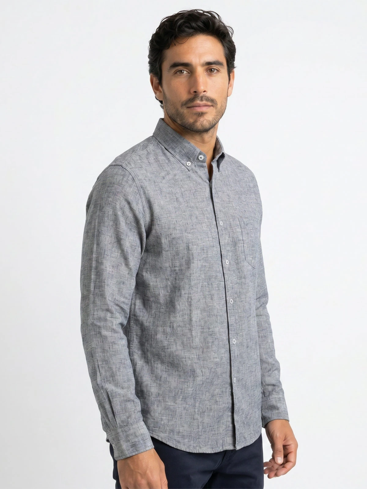 CAMISA MANGA LARGA HOMBRE PIERRE CARDIN LINO ITALY - 4