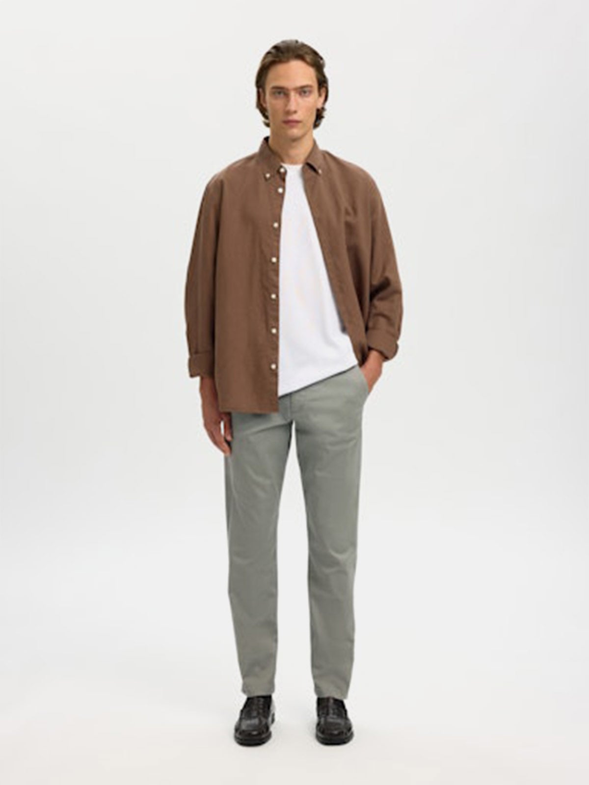 PANTALÓN SLIM FIT HOMBRE SELECTED  - 1