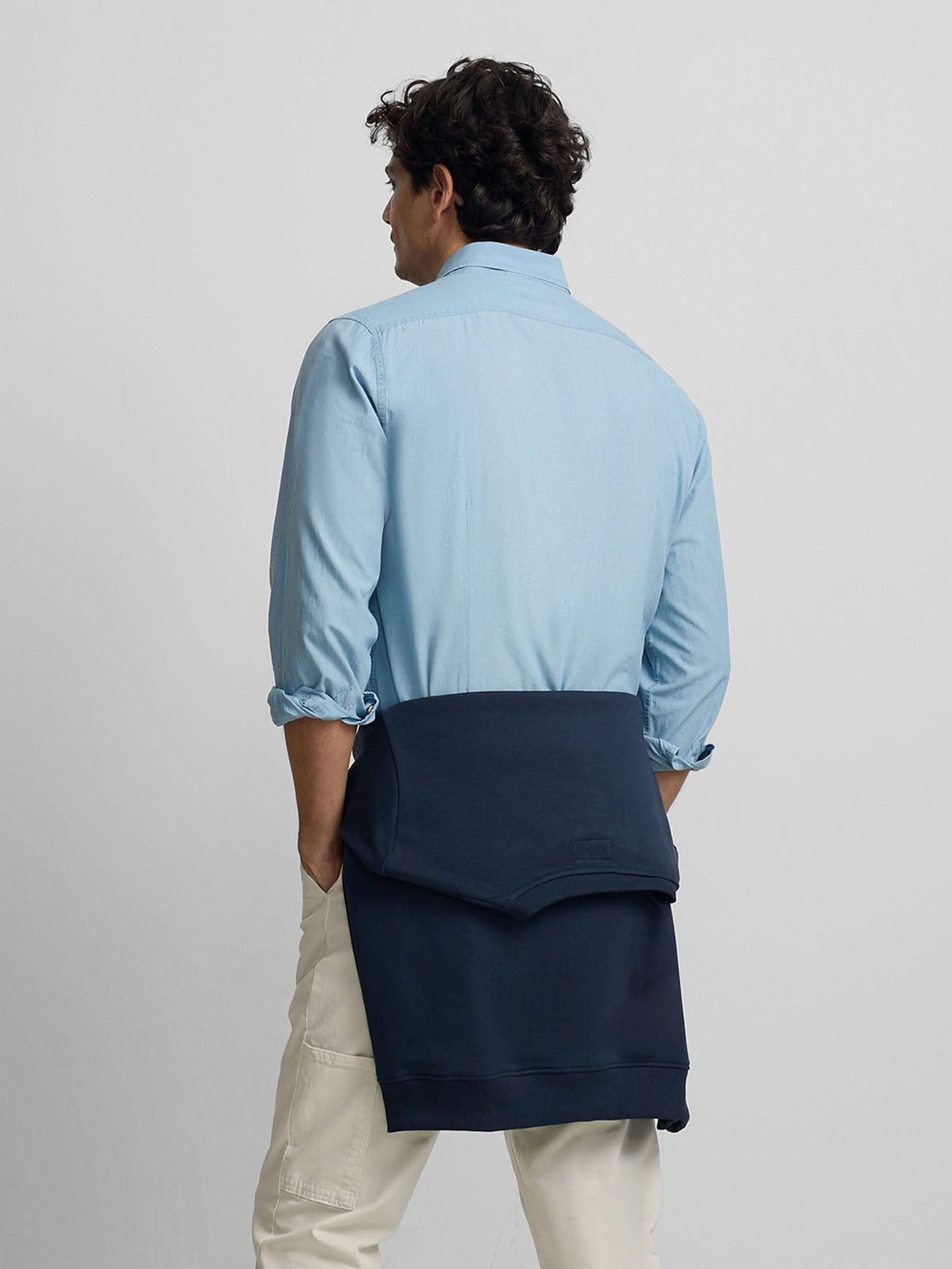 CAMISA MANGA LARGA HOMBRE SILBON AZUL CLARO SPORT - 2