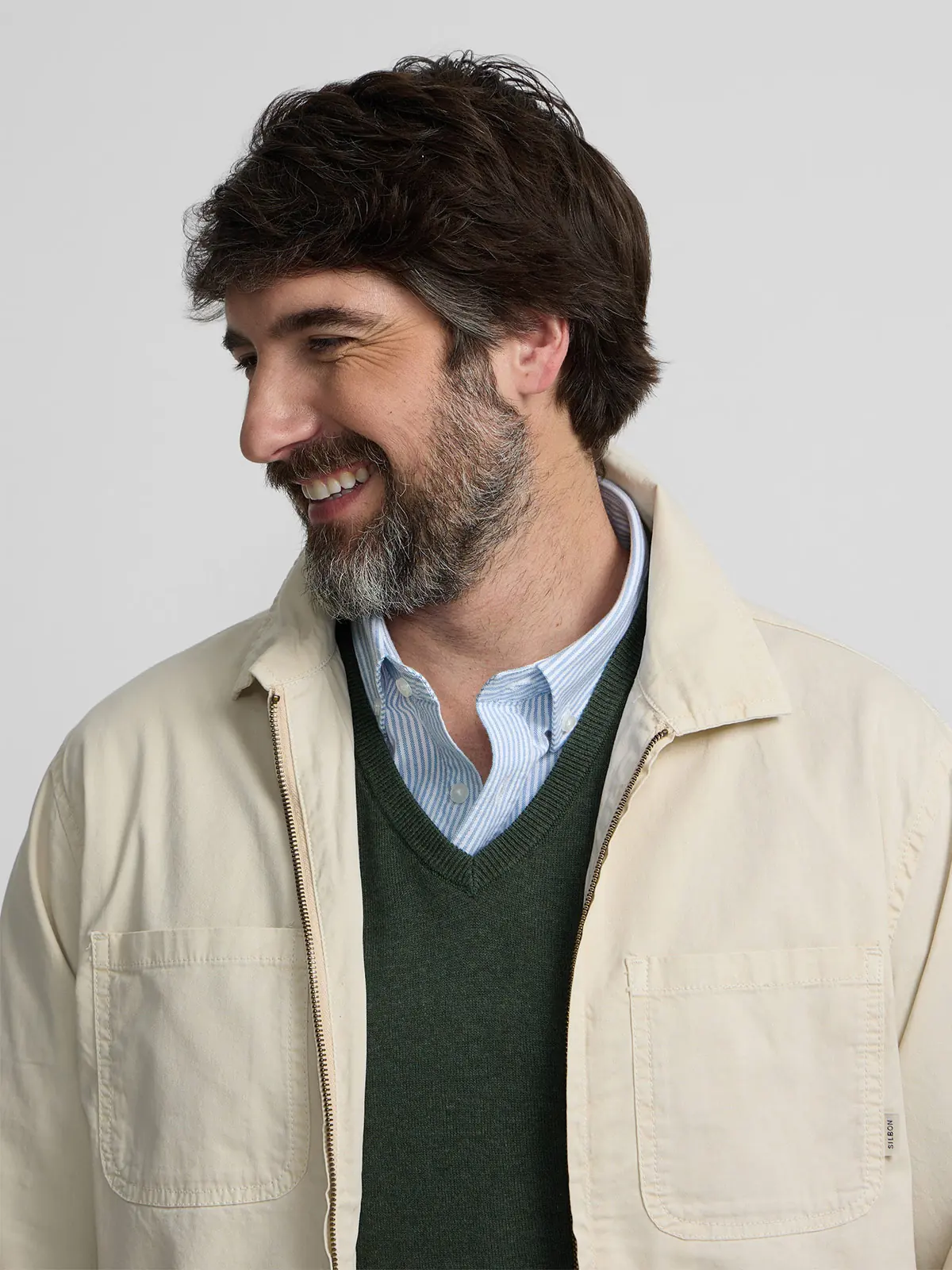 CASACA CUELLO HARRINGTON HOMBRE SILBON - 1