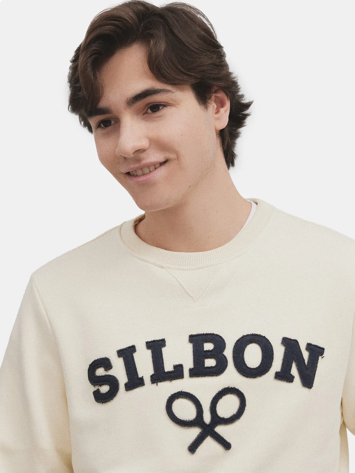 POLERA MANGA LARGA HOMBRE SILBON AZUL MARINO RAQUETA - 3
