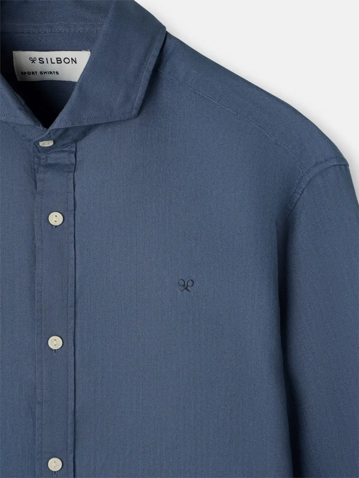 CAMISA MANGA LARGA HOMBRE SILBON AZUL MARINO ESPIGA - 4