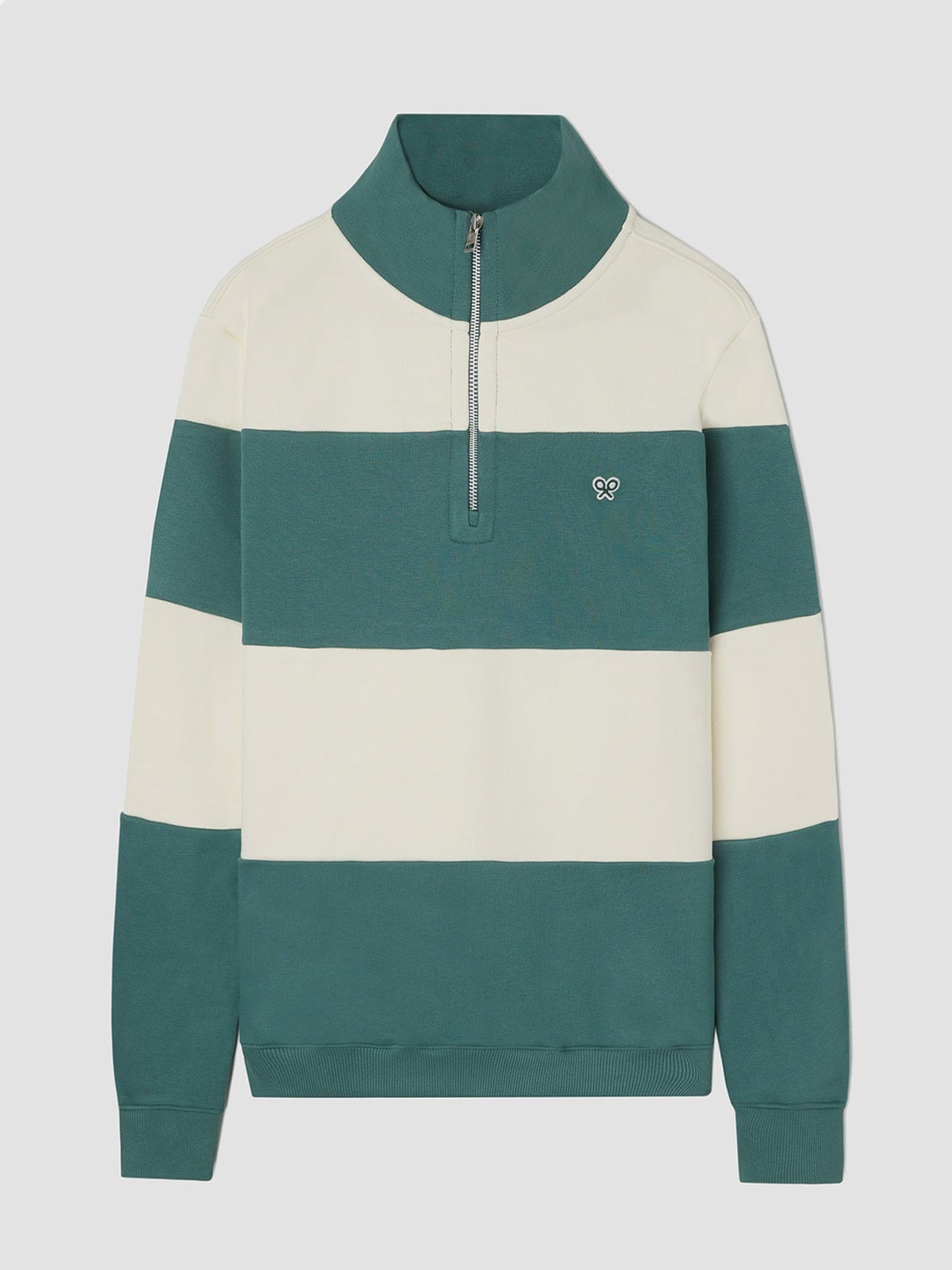 POLERA MANGA LARGA HOMBRE SILBON VERDE CREMALLERA - 3