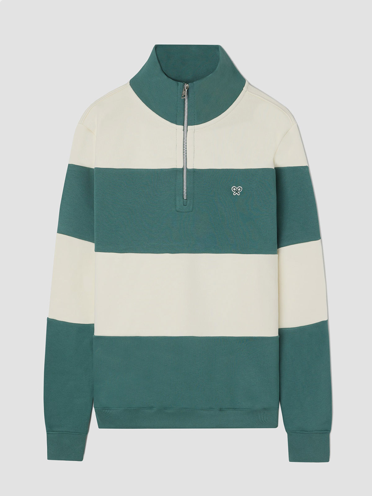 POLERA MANGA LARGA HOMBRE SILBON VERDE CREMALLERA - 3
