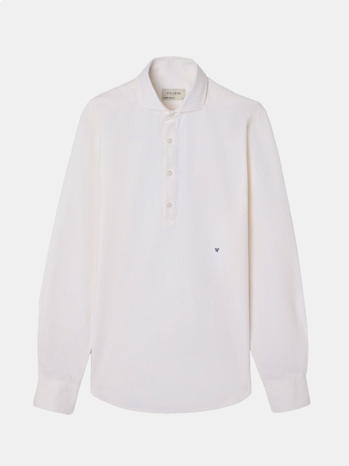 POLO MANGA LARGA HOMBRE SILBON CELESTE OXFORD - 4