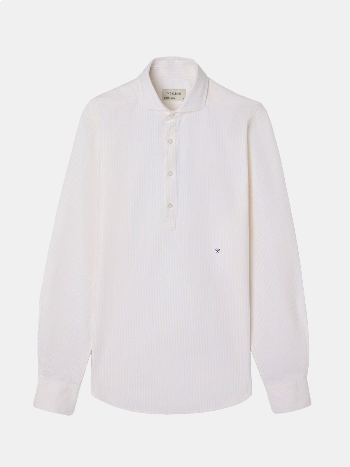 POLO MANGA LARGA HOMBRE SILBON CELESTE OXFORD - 4