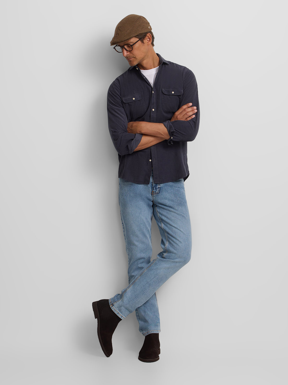 CAMISA MANGA LARGA HOMBRE SILBON AZUL PANA - 4