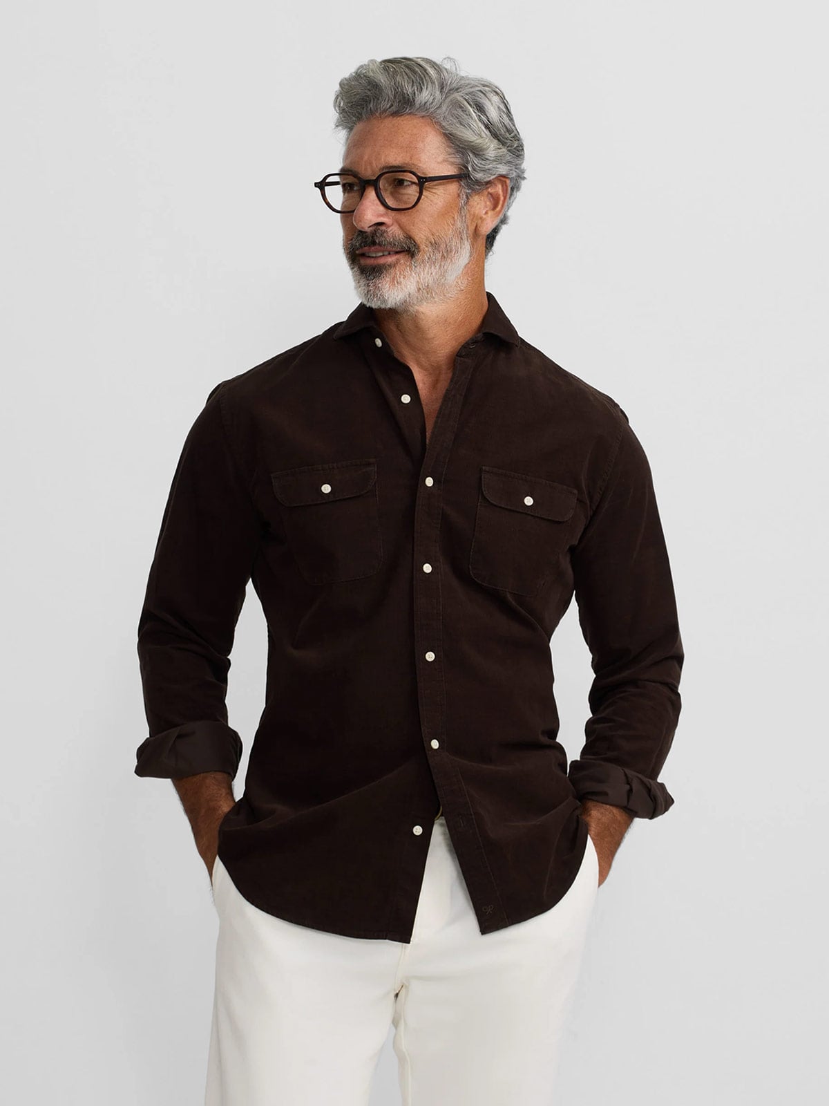 CAMISA MANGA LARGA HOMBRE SILBON AZUL PANA - 1