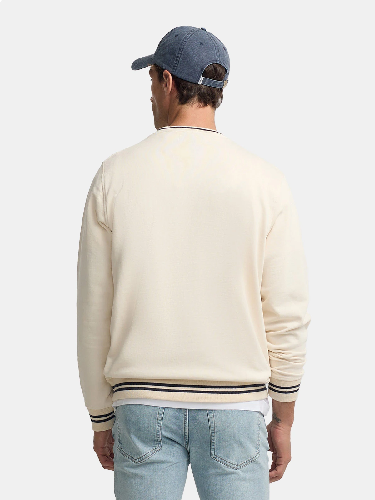 POLERA MANGA LARGA HOMBRE SILBON CREMA RETRO - 2