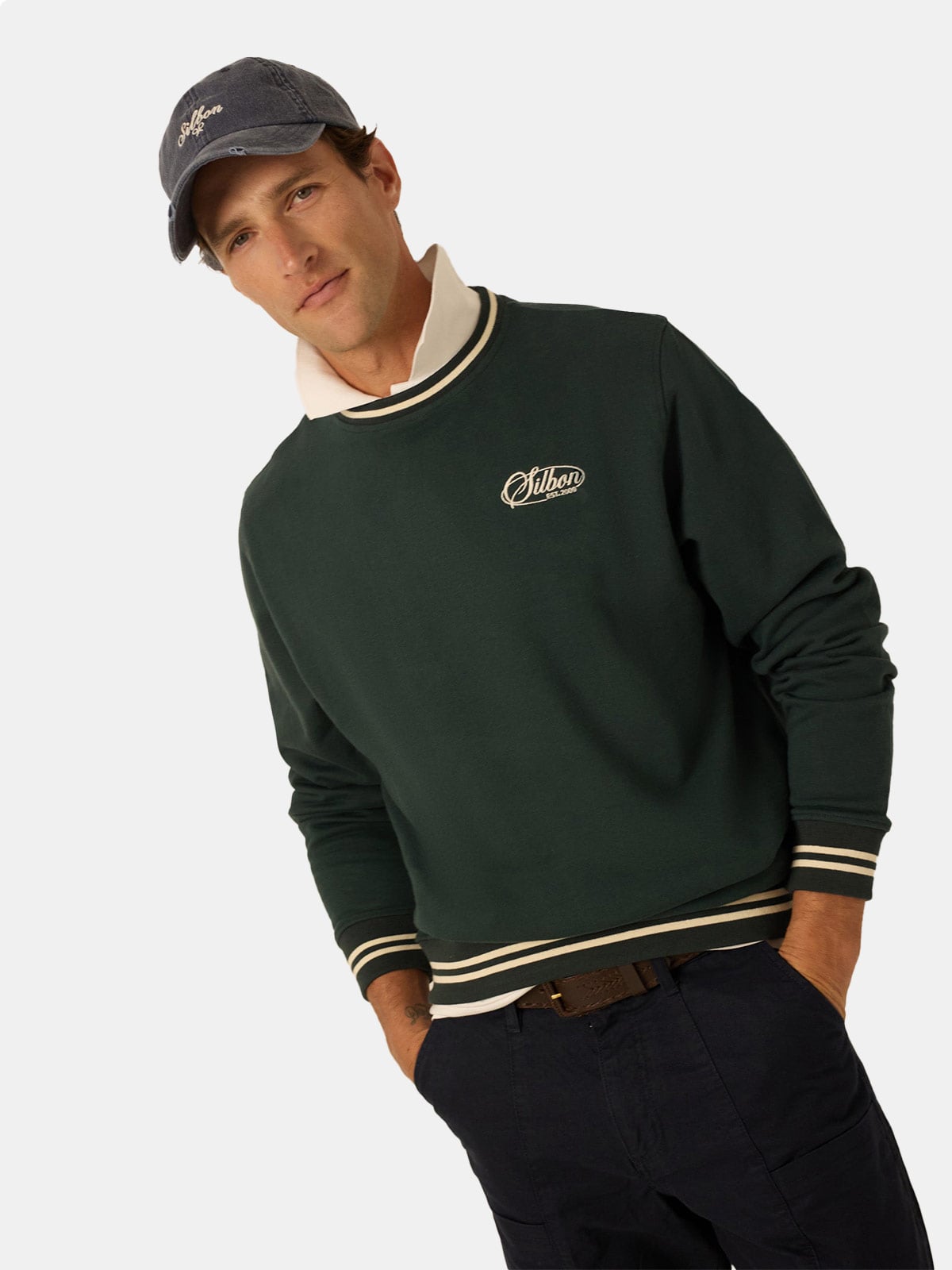 POLERA MANGA LARGA HOMBRE SILBON CREMA RETRO - 3