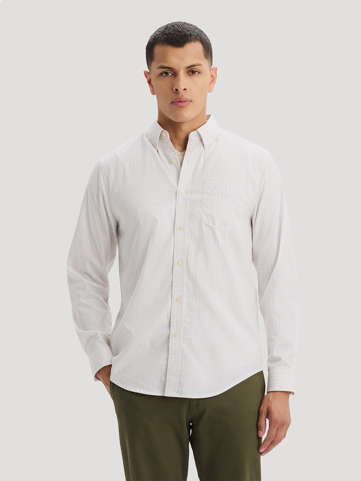 CAMISA REGULAR FIT MANGA LARGA HOMBRE DOCKERS ALGODÓN SIGNATURE STAIN - 1