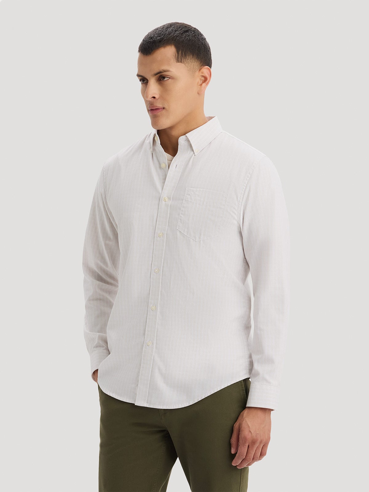 CAMISA REGULAR FIT MANGA LARGA HOMBRE DOCKERS ALGODÓN SIGNATURE STAIN - 3