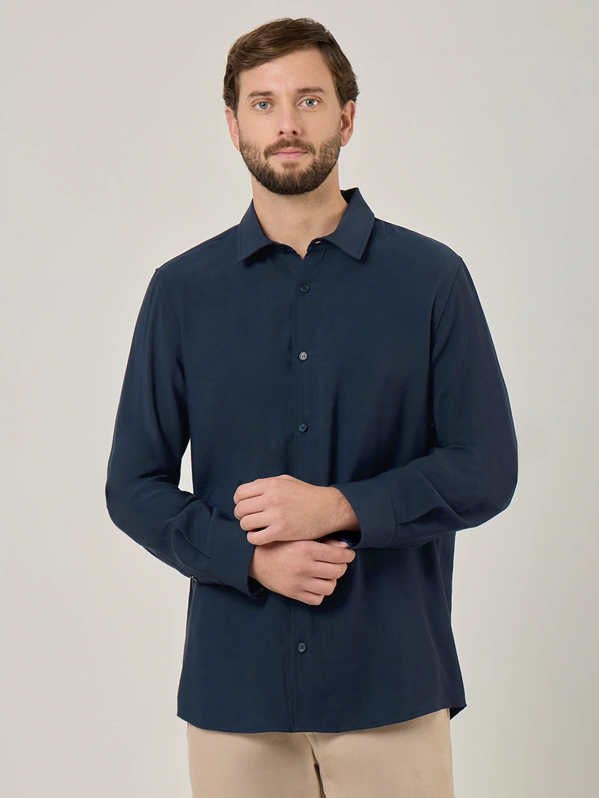CAMISA MANGA LARGA HOMBRE NAVIGATA BRUSELAS - 1