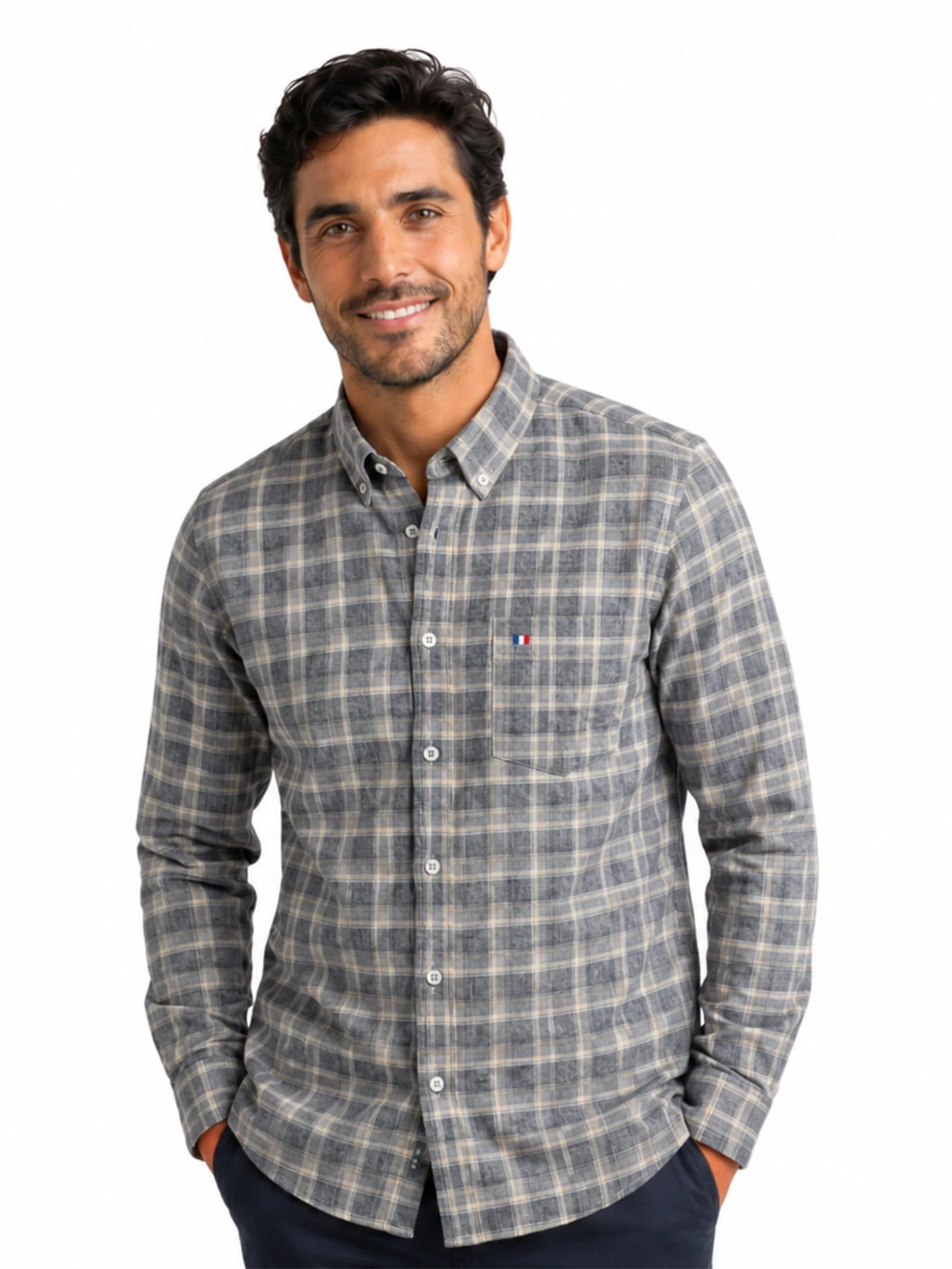 CAMISA MANGA LARGA PIERRE CARDIN - 1