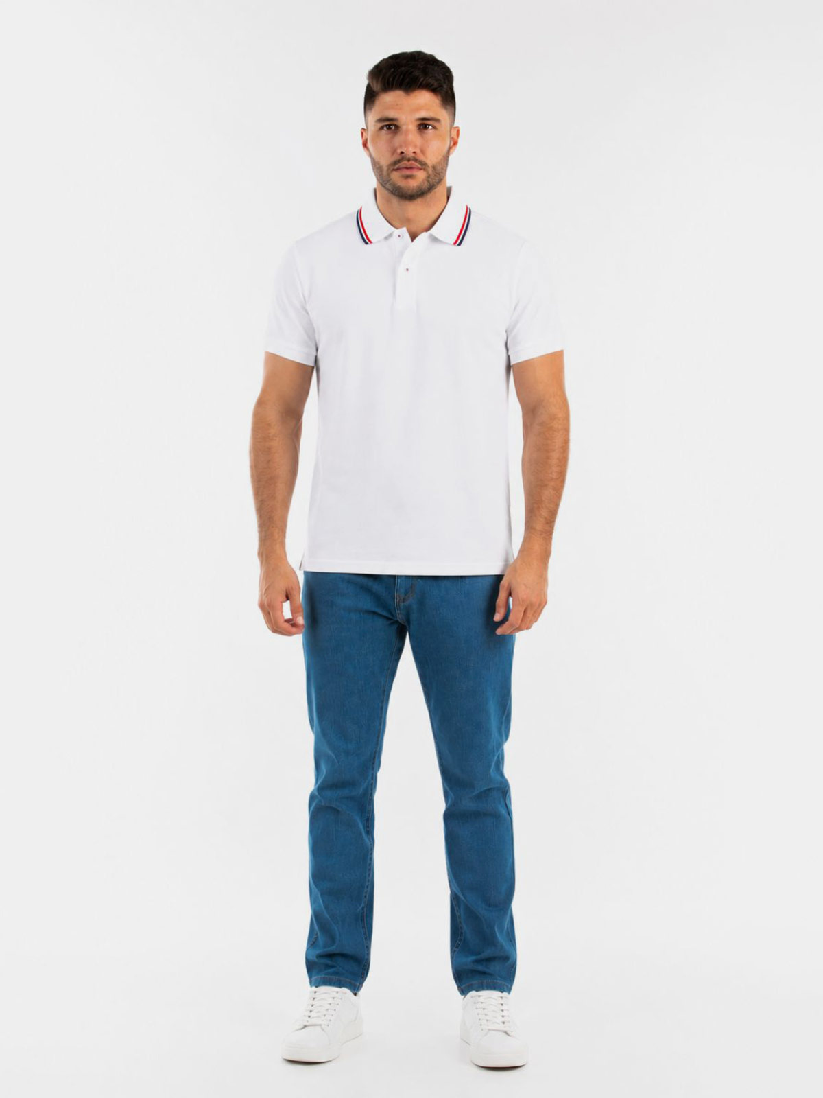 POLO MANGA CORTA ALGODÓN HOMBRE OSCAR DE LA RENTA BLANCO - 3