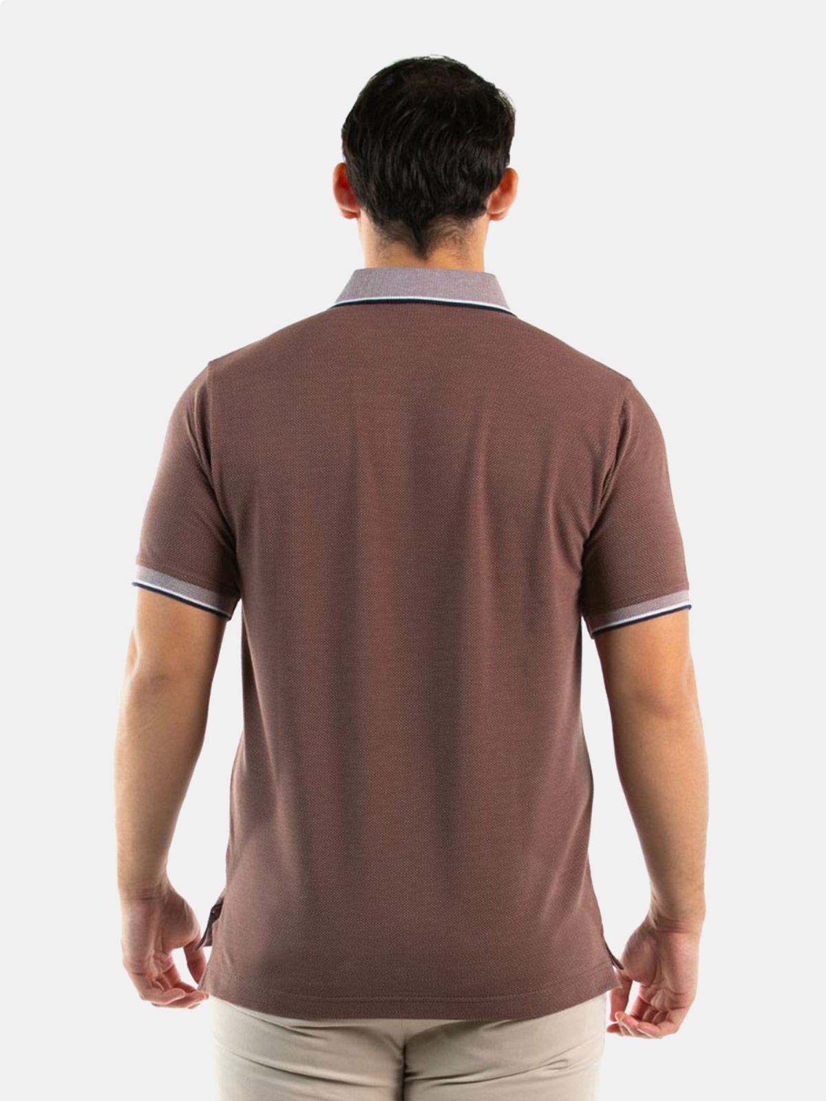 POLO MANGA CORTA ALGODÓN HOMBRE OSCAR DE LA RENTA MARRÓN - 2