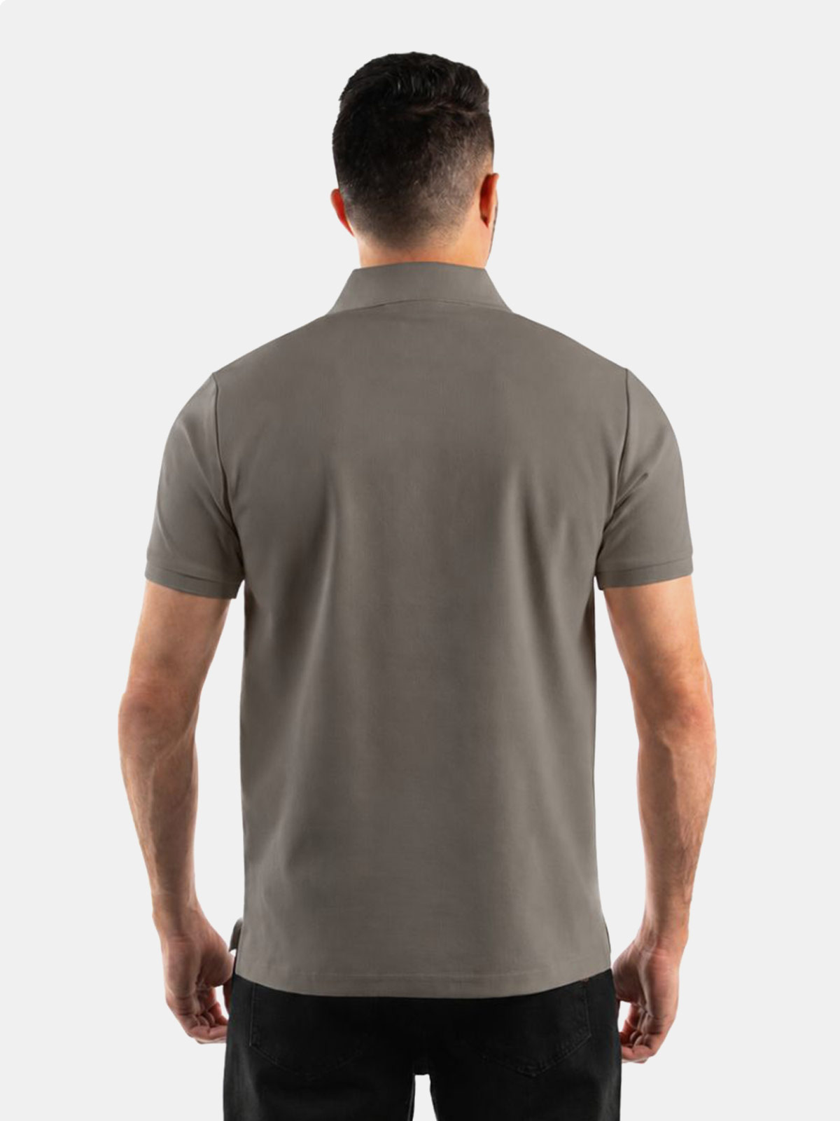 POLO MANGA CORTA ALGODÓN HOMBRE OSCAR DE LA RENTA GRIS - 2