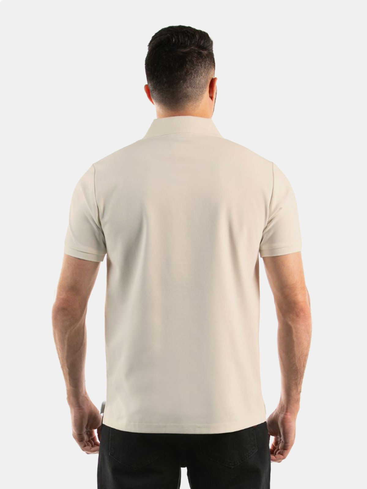 POLO MANGA CORTA ALGODÓN HOMBRE OSCAR DE LA RENTA HUESO - 2