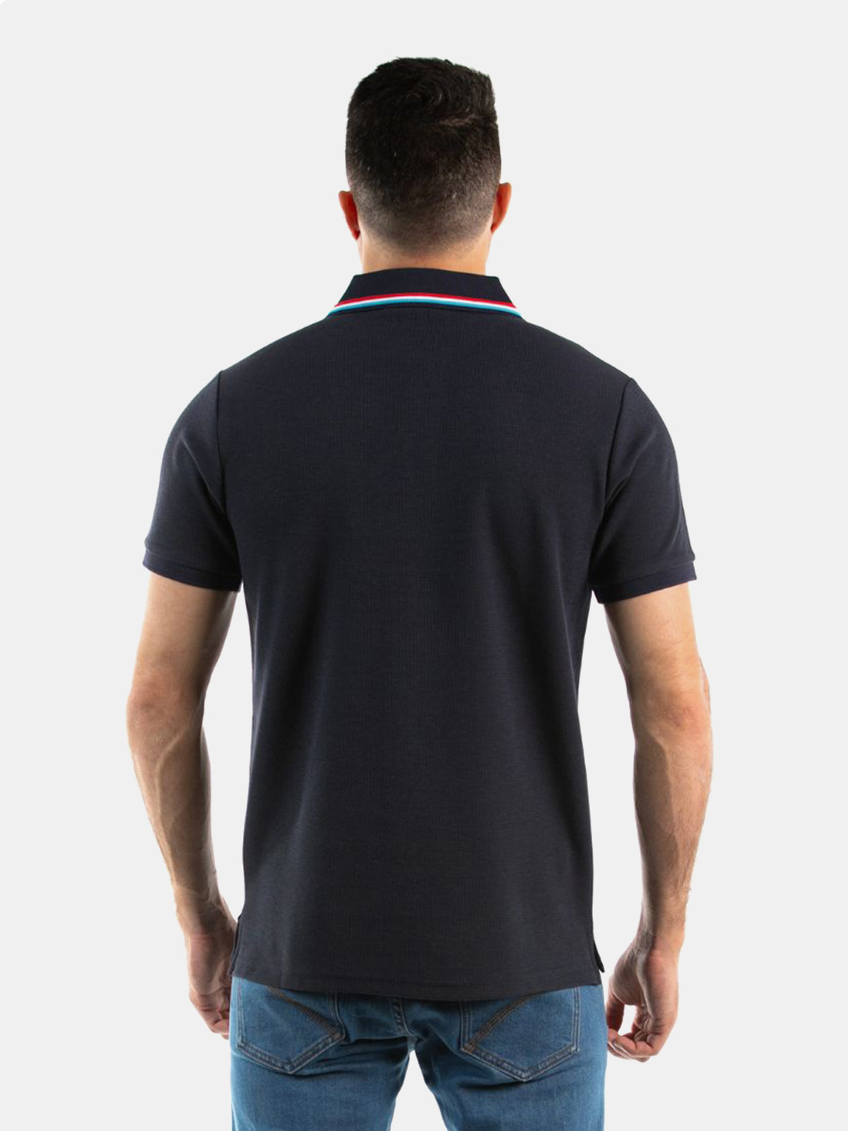 POLO MANGA CORTA ALGODÓN HOMBRE OSCAR DE LA RENTA AZUL MARINO - 2