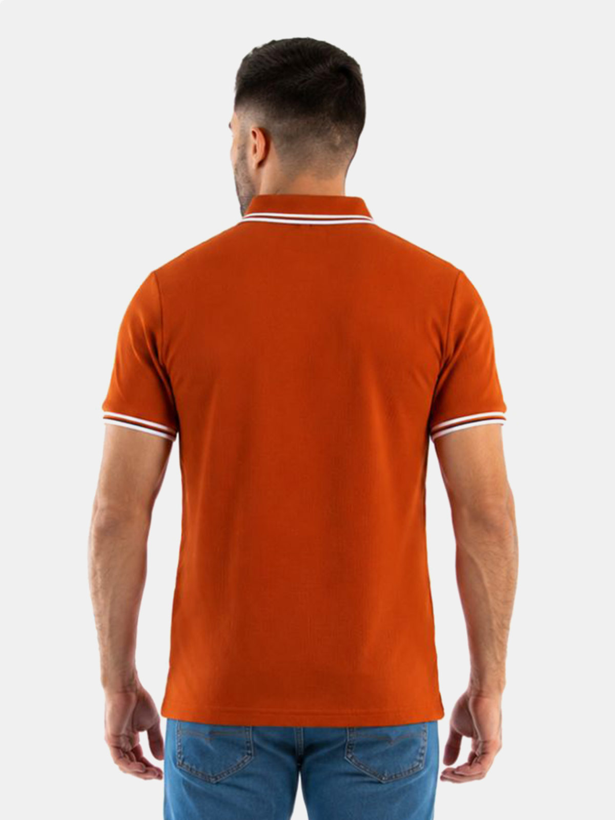 POLO MANGA CORTA ALGODÓN HOMBRE OSCAR DE LA RENTA LADRILLO - 2