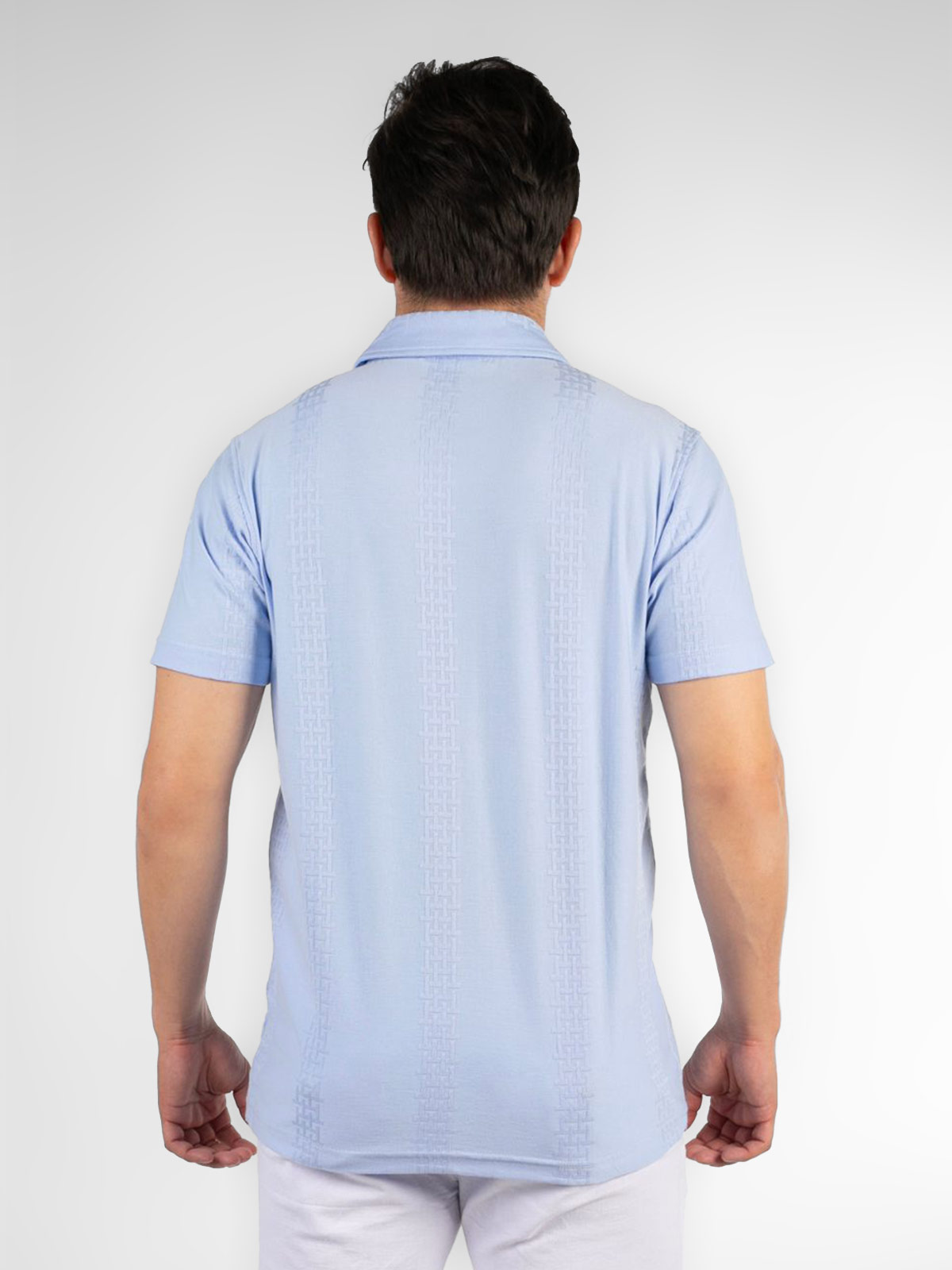 POLO MANGA CORTA ALGODÓN HOMBRE OSCAR DE LA RENTA CELESTE - 2
