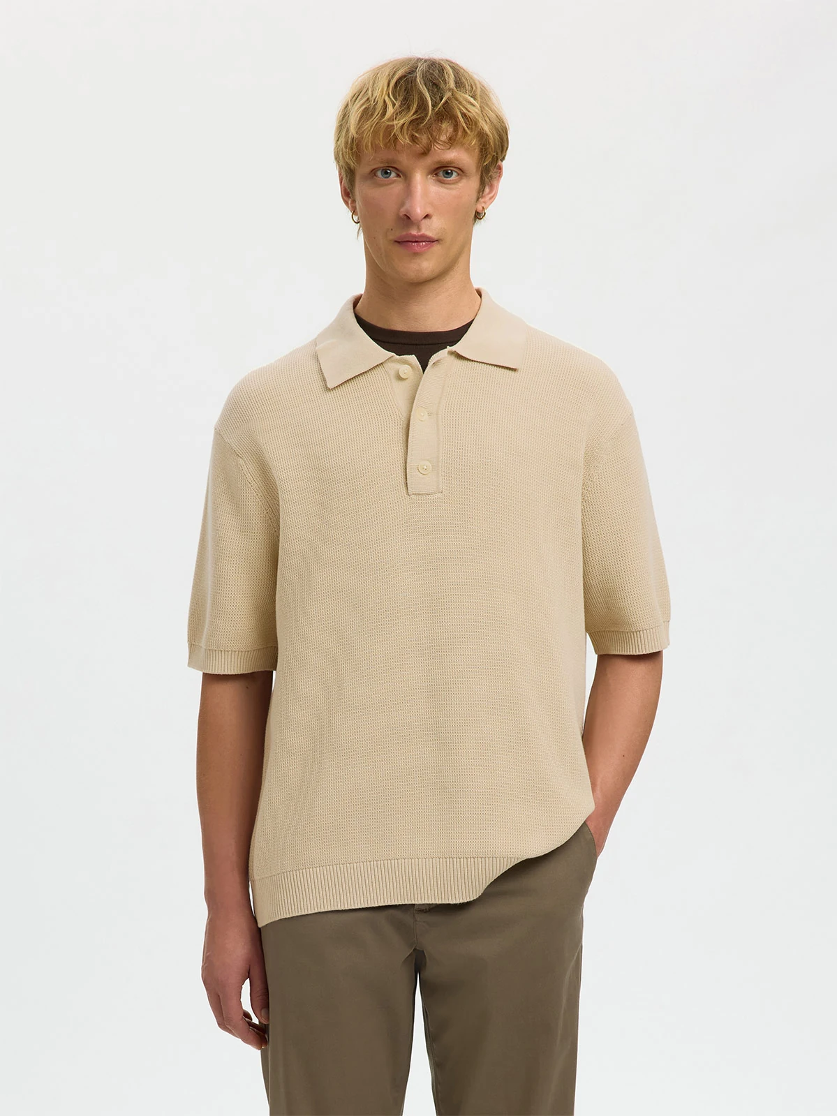 POLO MANGA CORTA HOMBRE SELECTED PIQUE - 1
