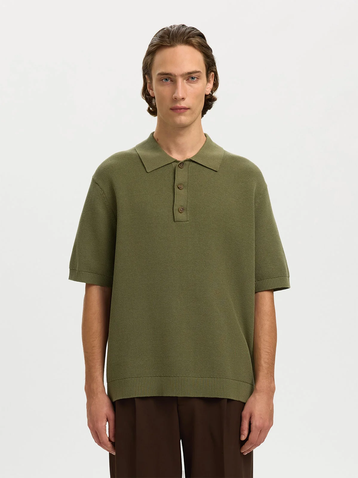 POLO MANGA CORTA HOMBRE SELECTED PIQUE - 1