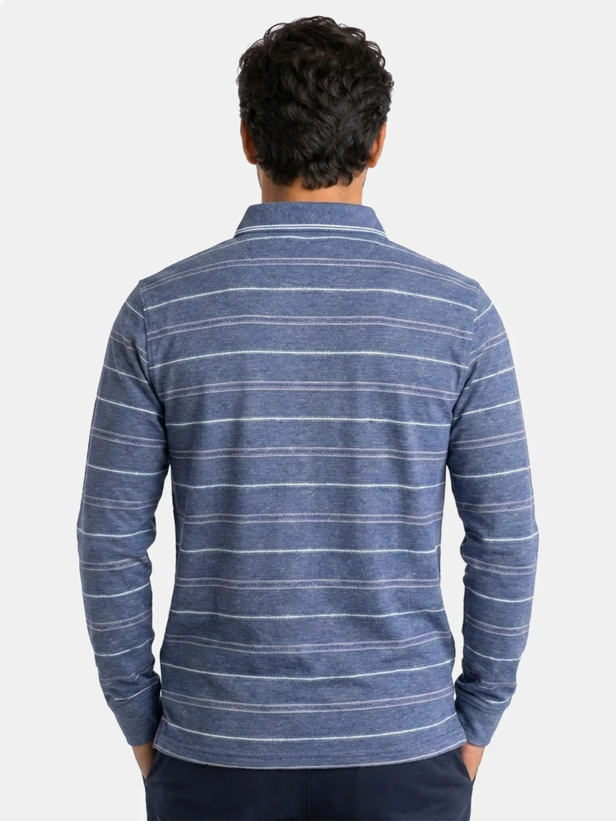 POLO BOXY FIT MANGA LARGA HOMBRE PIERRE CARDIN JERSEY JACQUARD - 2