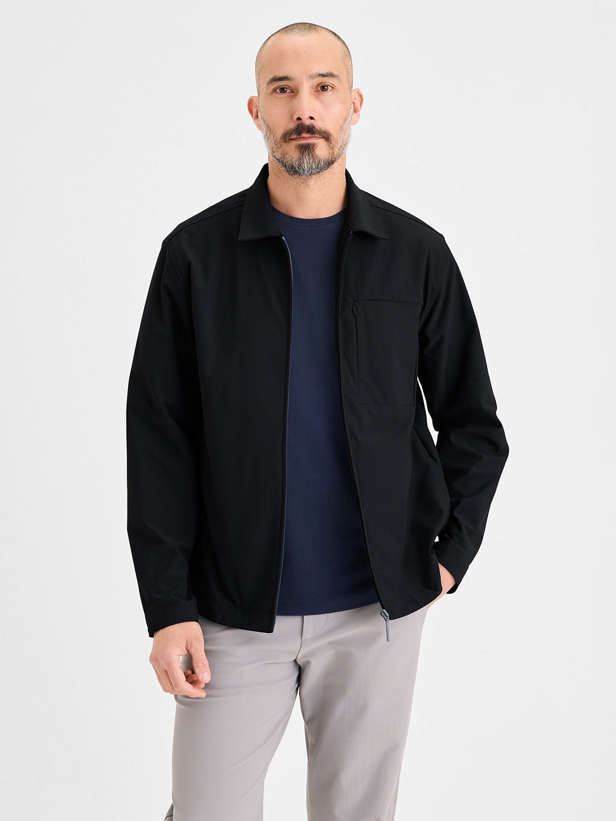 CASACA HOMBRE DOCKERS NEGRO GO OVERSHIRT - 1