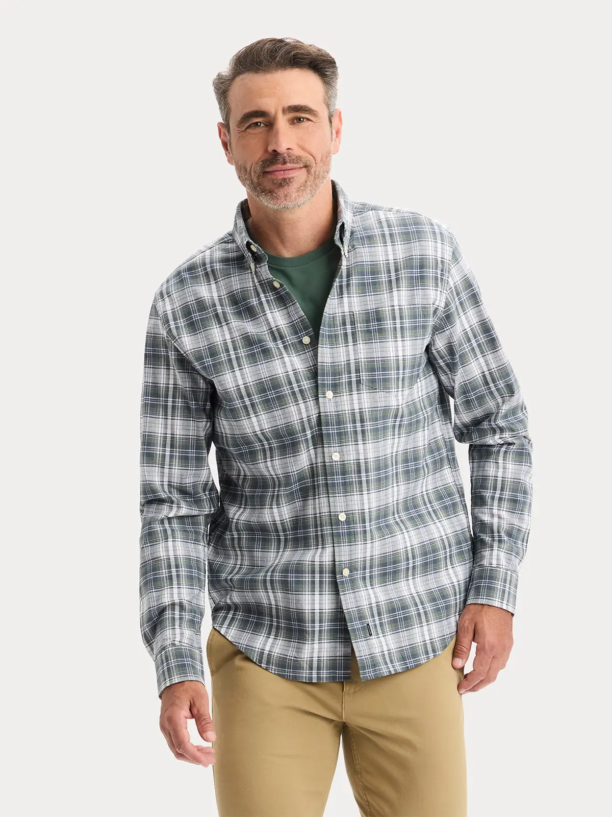 CAMISA HOMBRE DOCKERS AZUL OXFORD - 1