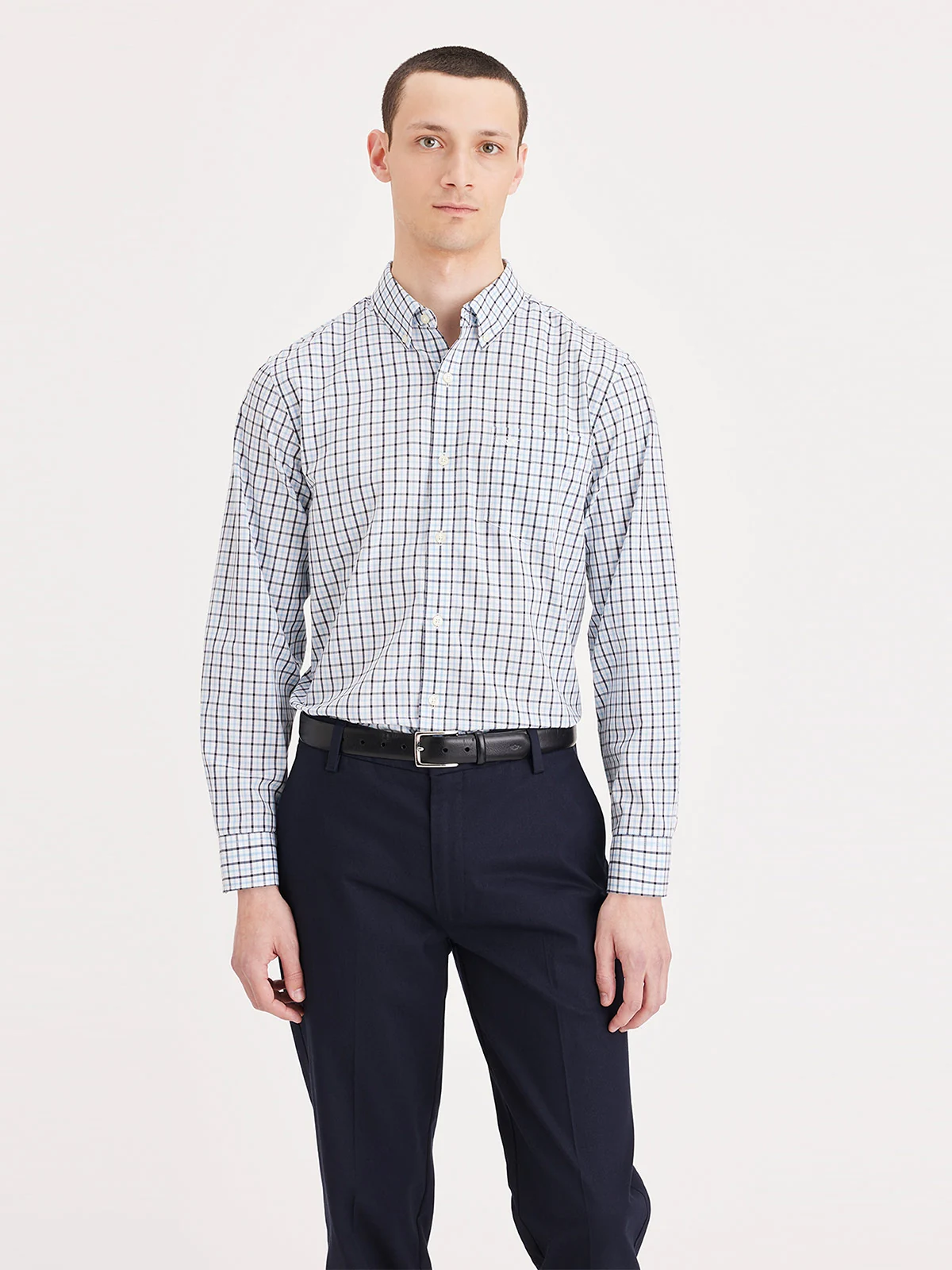 CAMISA HOMBRE DOCKERS AZUL SIGNATURE - 1