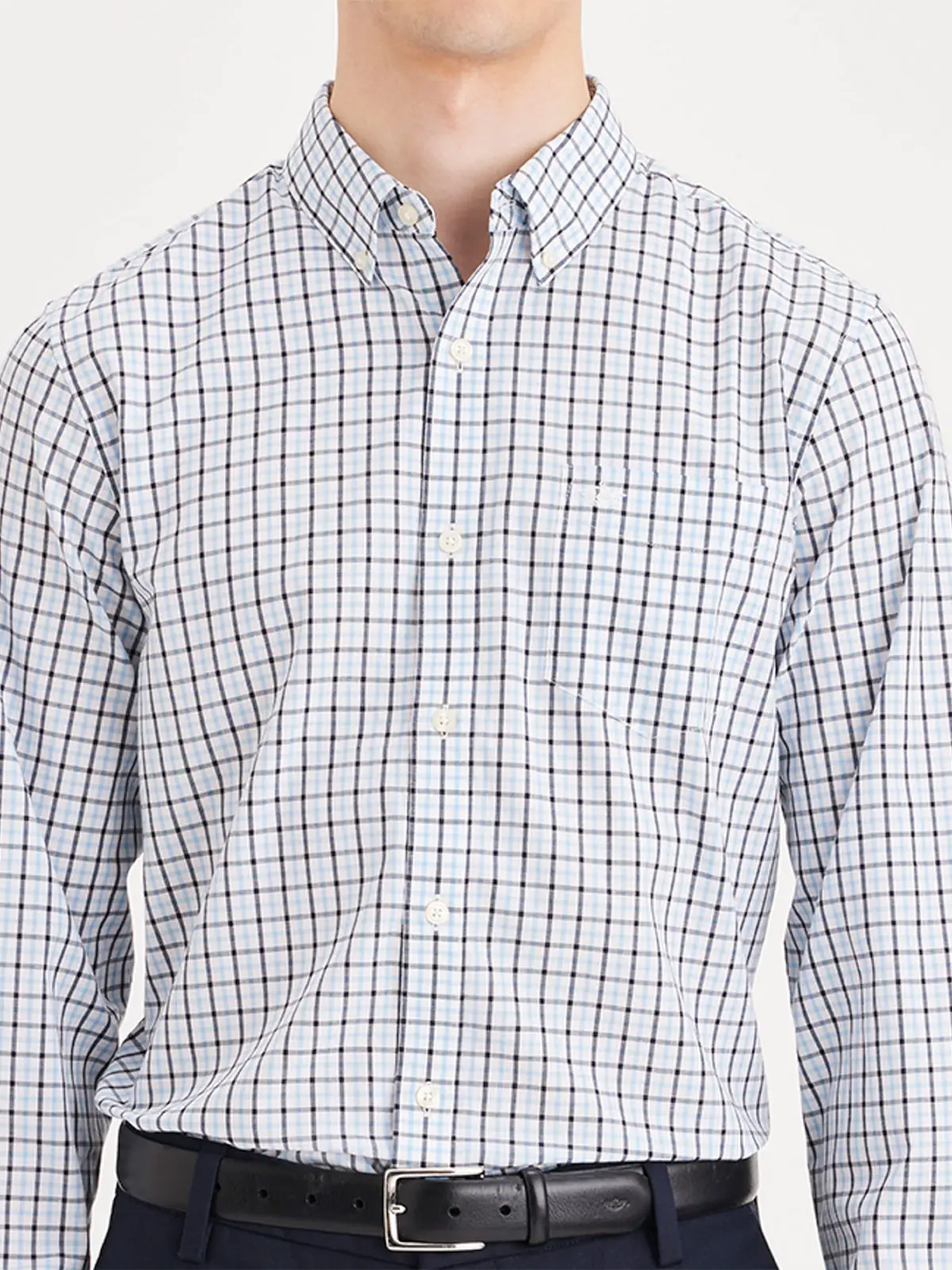 CAMISA HOMBRE DOCKERS AZUL SIGNATURE - 4