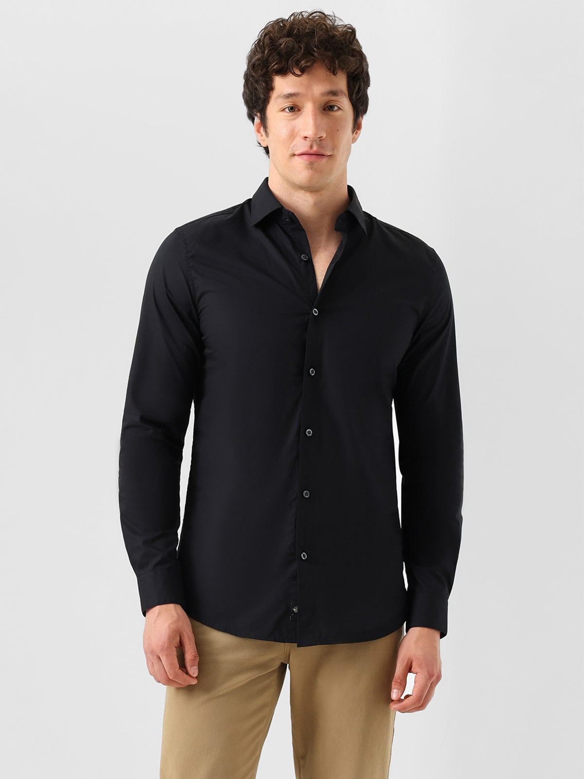 CAMISA HOMBRE DOCKERS NEGRO CRAFTED - 1