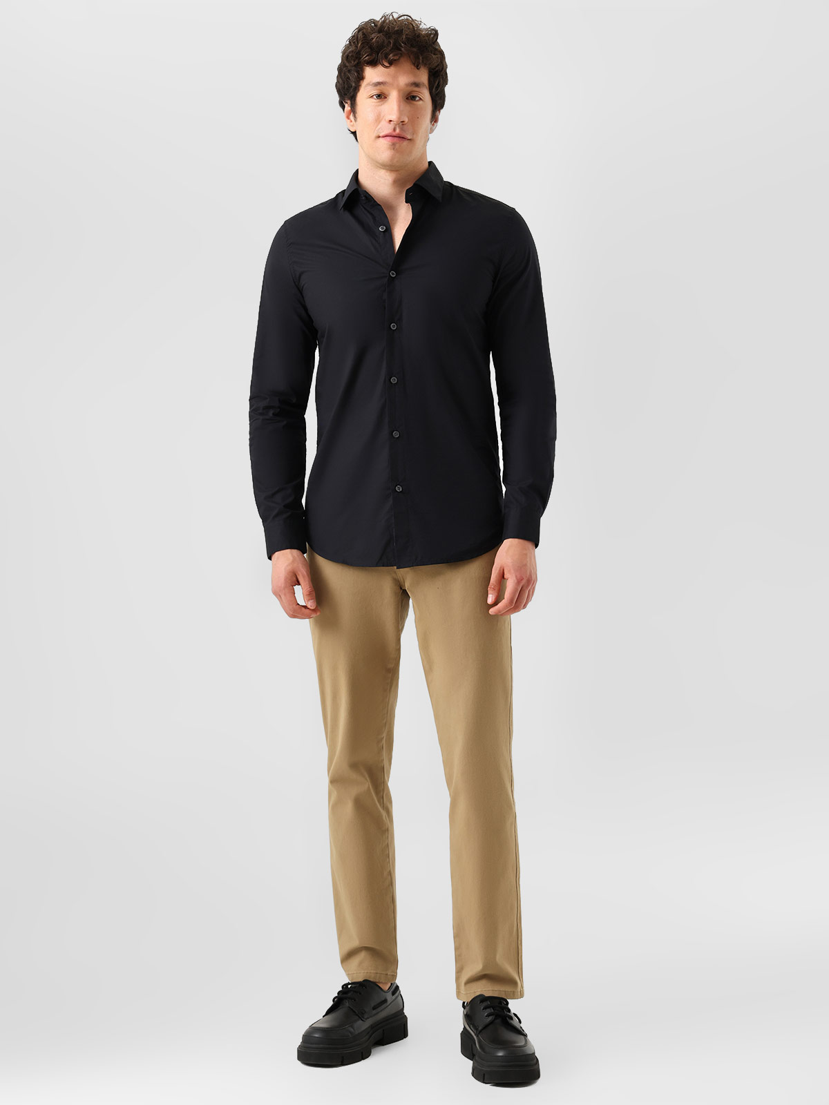 CAMISA HOMBRE DOCKERS NEGRO CRAFTED - 4