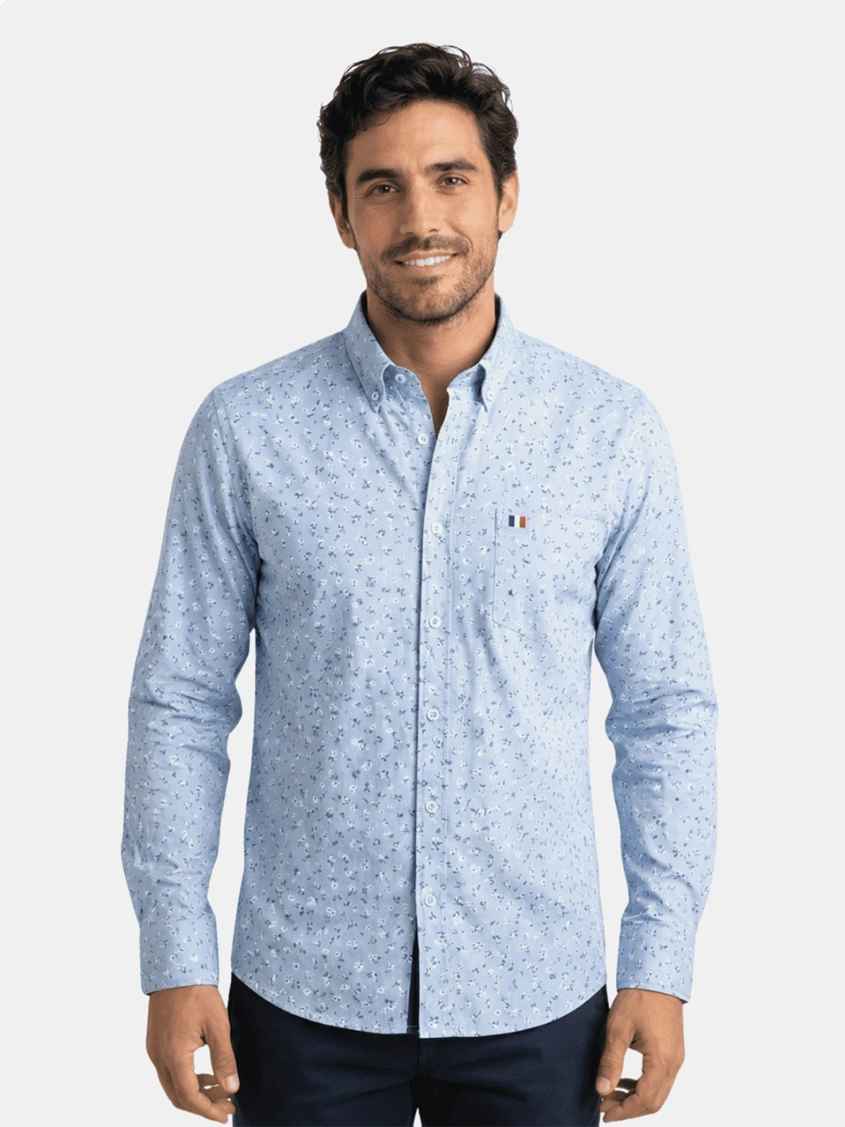 CAMISA MANGA LARGA HOMBRE PIERRE CARDIN ESTAMPADA - 1