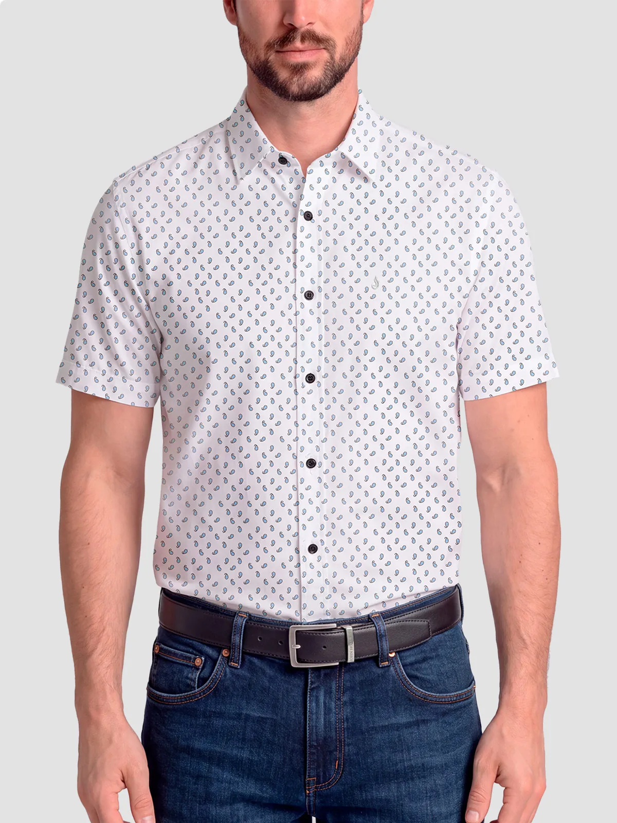 CAMISA MANGA CORTA HOMBRE JOHN HOLDEN PRINT ALGODÓN YOUSEF - 4