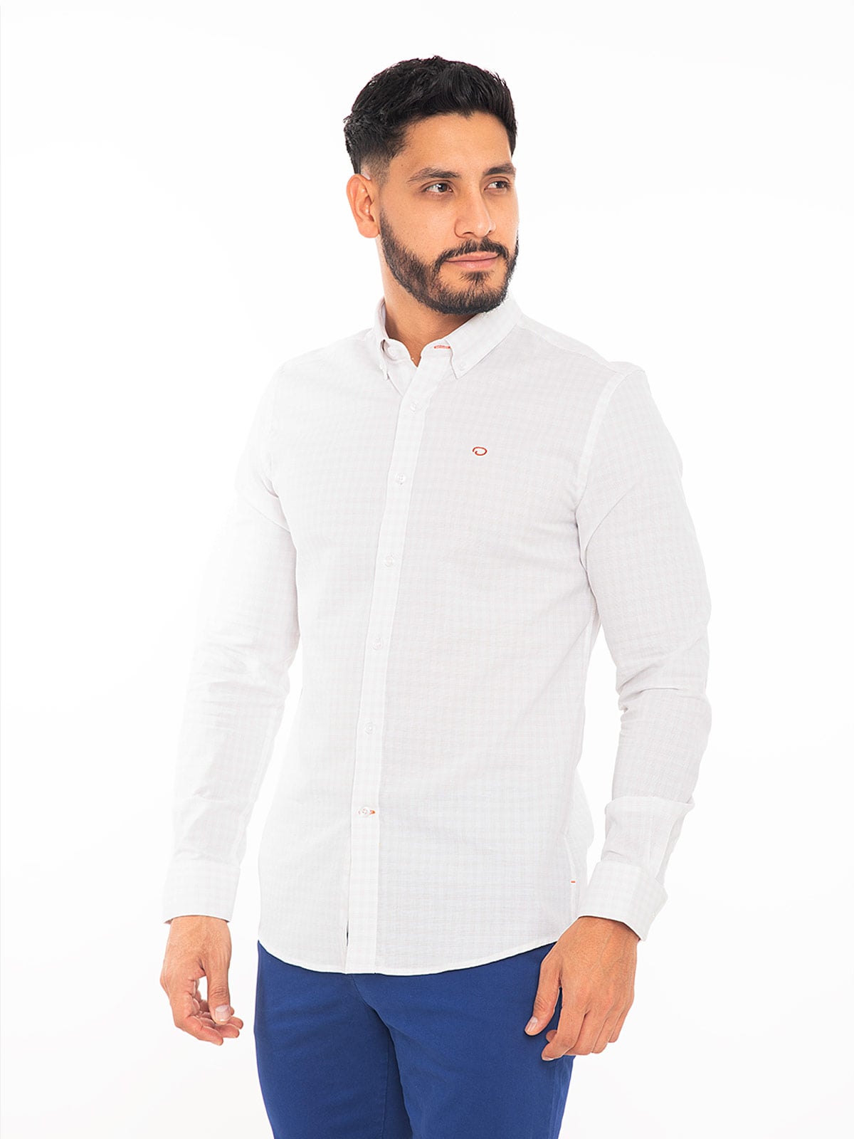 CAMISA MANGA LARGA ALGODÓN HOMBRE OSCAR DE LA RENTA BEIGE - 1