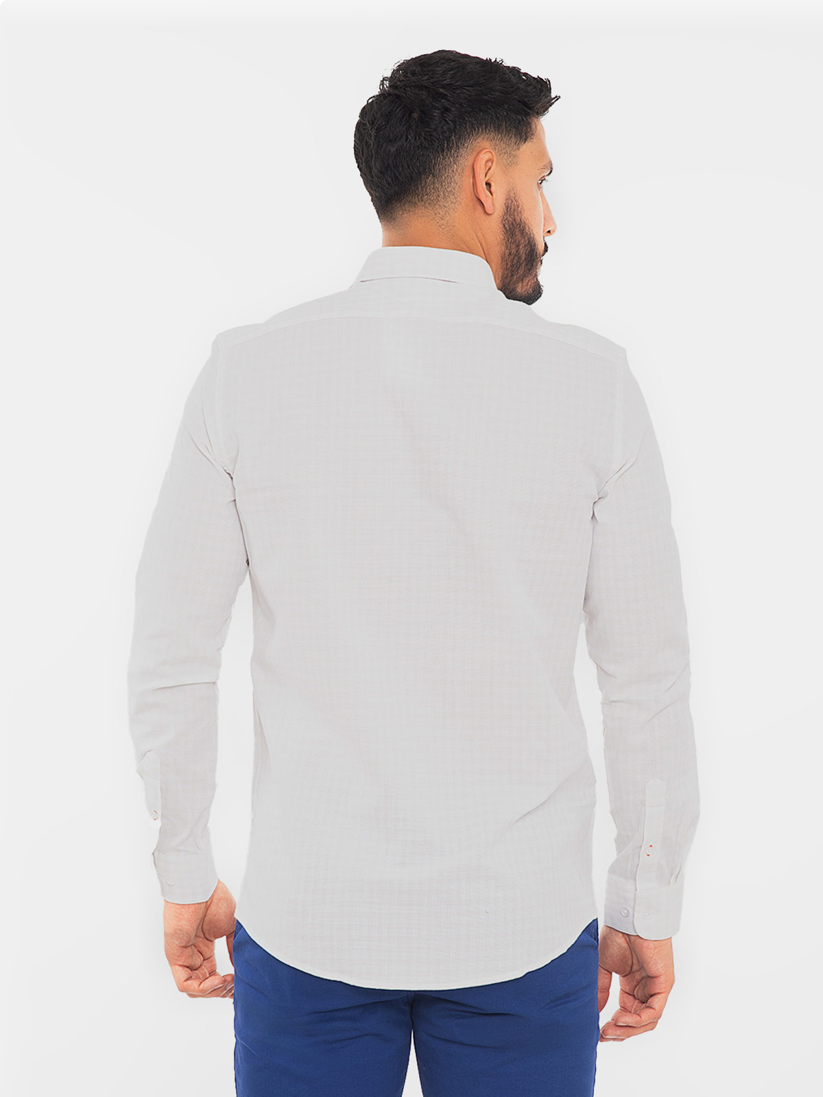 CAMISA MANGA LARGA ALGODÓN HOMBRE OSCAR DE LA RENTA BEIGE - 2