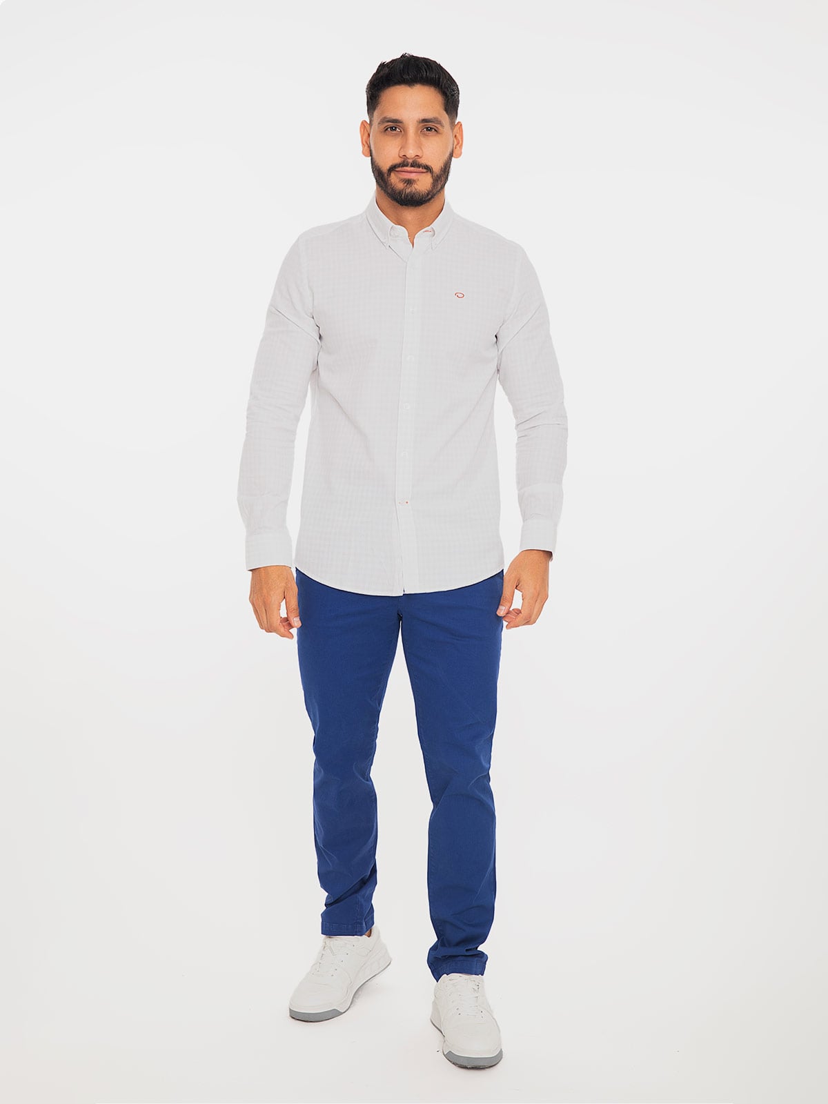 CAMISA MANGA LARGA ALGODÓN HOMBRE OSCAR DE LA RENTA BEIGE - 3