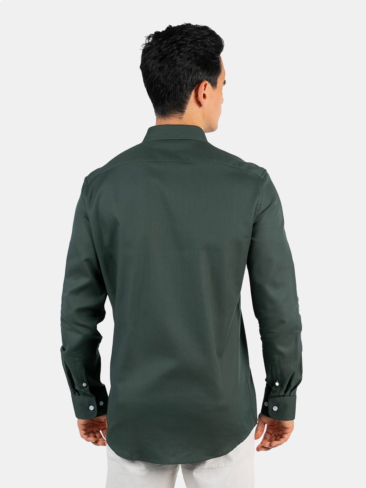 CAMISA MANGA LARGA ALGODÓN HOMBRE OSCAR DE LA RENTA AZUL MARINO - 2
