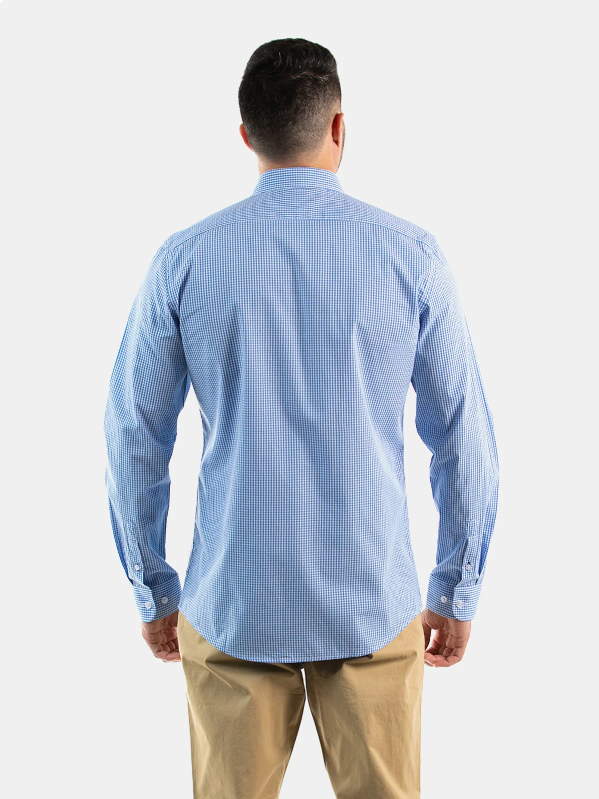 CAMISA MANGA LARGA ALGODÓN HOMBRE OSCAR DE LA RENTA AZUL CLARO - 2