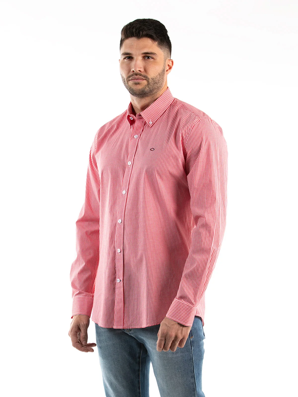 CAMISA MANGA LARGA ALGODÓN HOMBRE OSCAR DE LA RENTA AZUL CLARO - 1