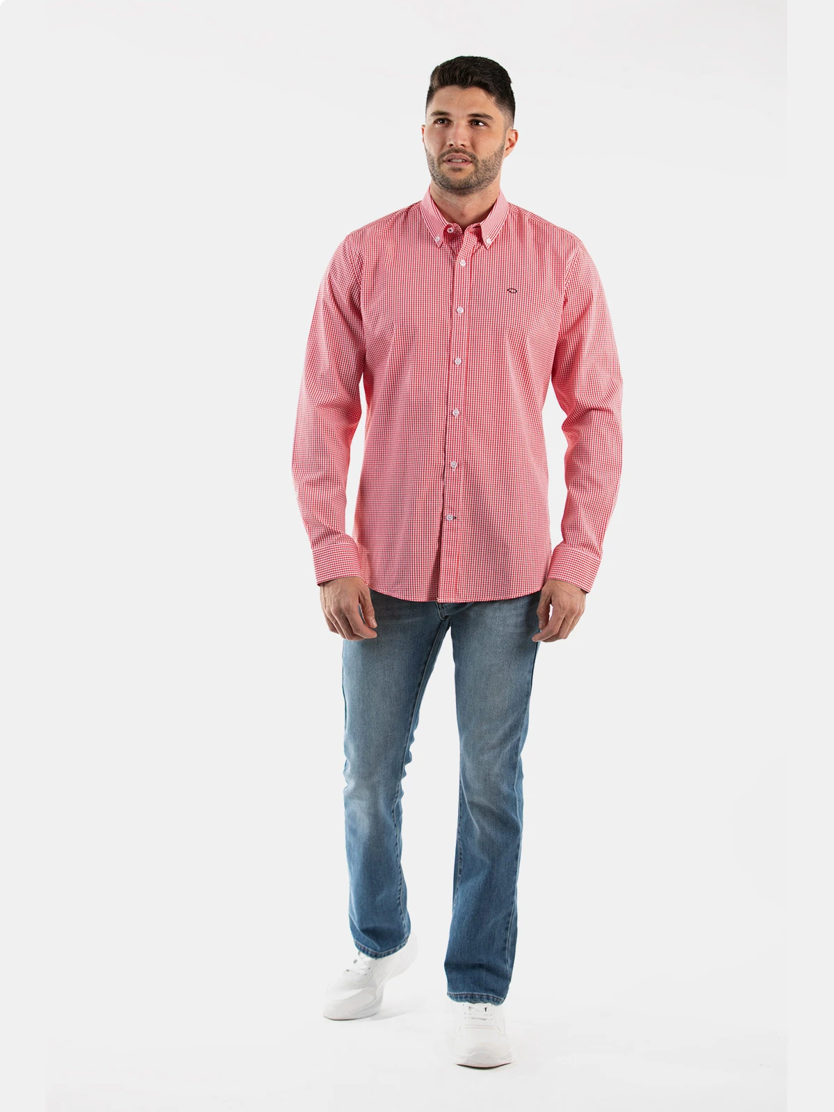 CAMISA MANGA LARGA ALGODÓN HOMBRE OSCAR DE LA RENTA AZUL CLARO - 3