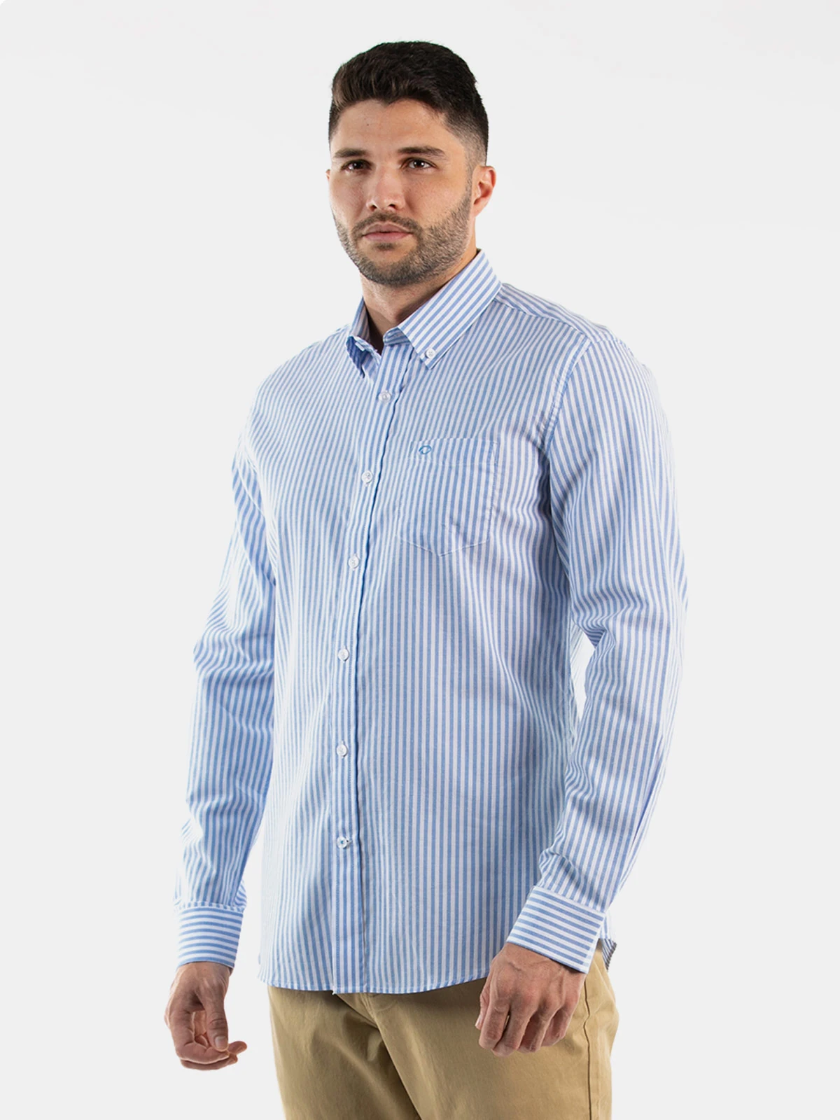 CAMISA MANGA LARGA ALGODÓN HOMBRE OSCAR DE LA RENTA BEIGE - 1