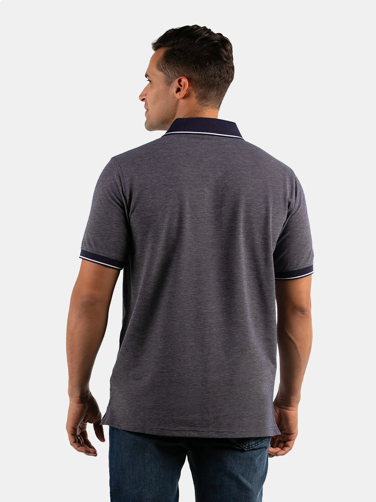 POLO MANGA CORTA HOMBRE OSCAR DE LA RENTA AZUL OSCURO - 2